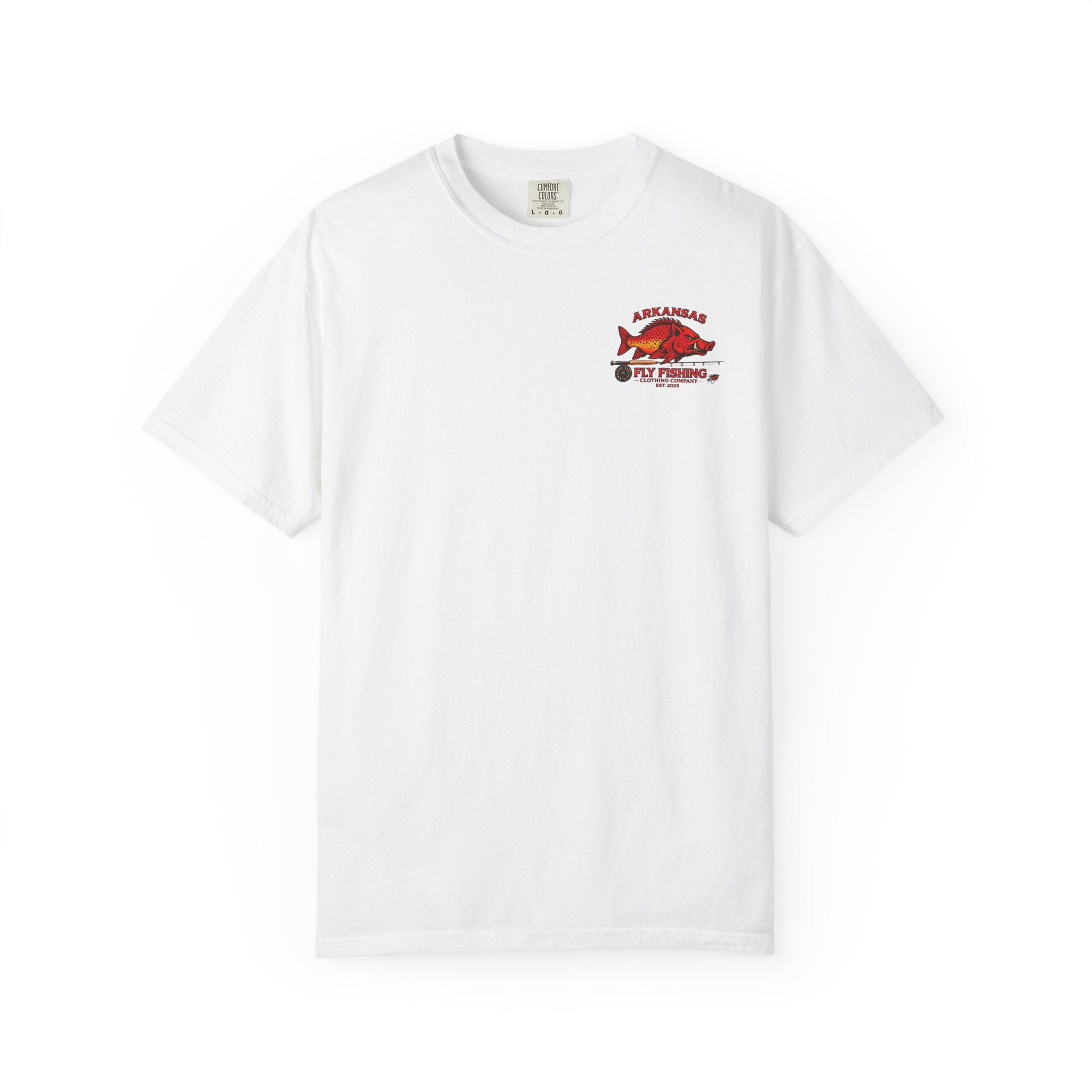 AFFCC White River Fishing Map T-Shirt — “Hogs Are Caught Here” Arkansas White River Trout Map