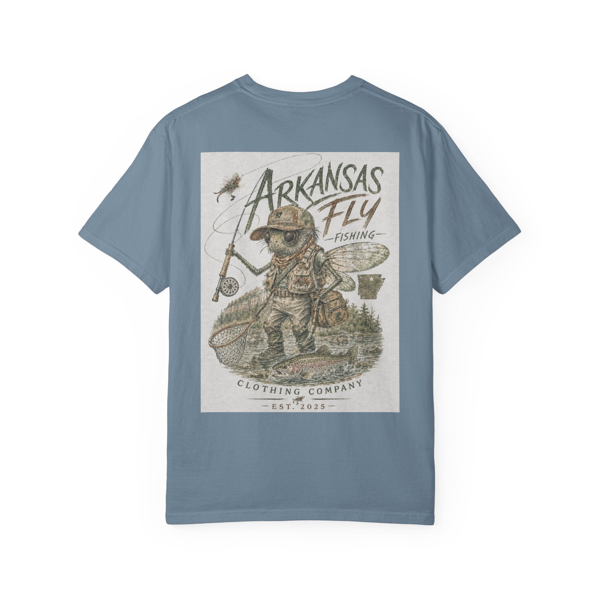 AFFCC Arkansas Fly Fishing Illustration T-Shirt | Vintage Angler Graphic