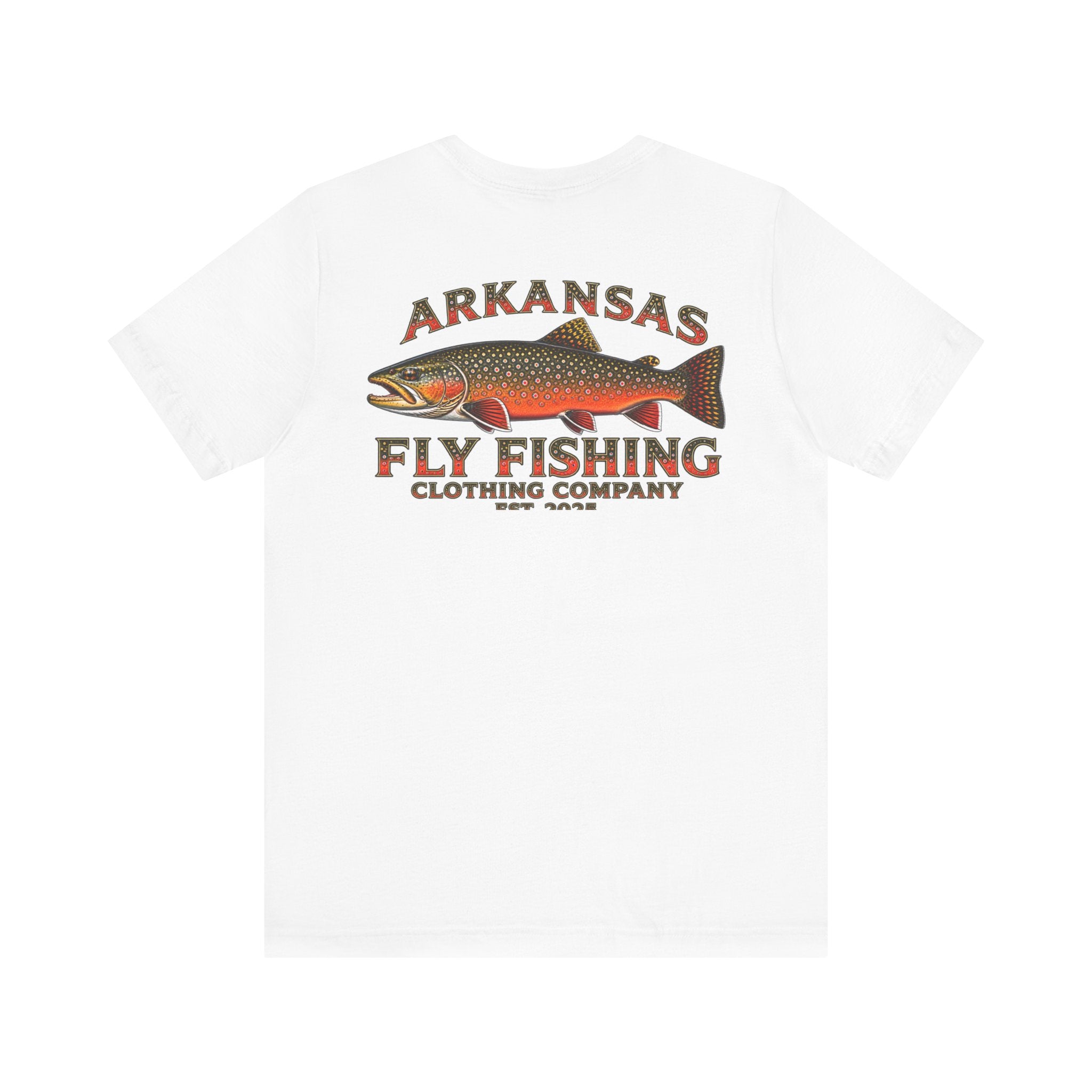 Athletic Fit Runs Small Arkansas Fly Fishing Clothing Company T-Shirt — Brooke Trout Graphic Tee