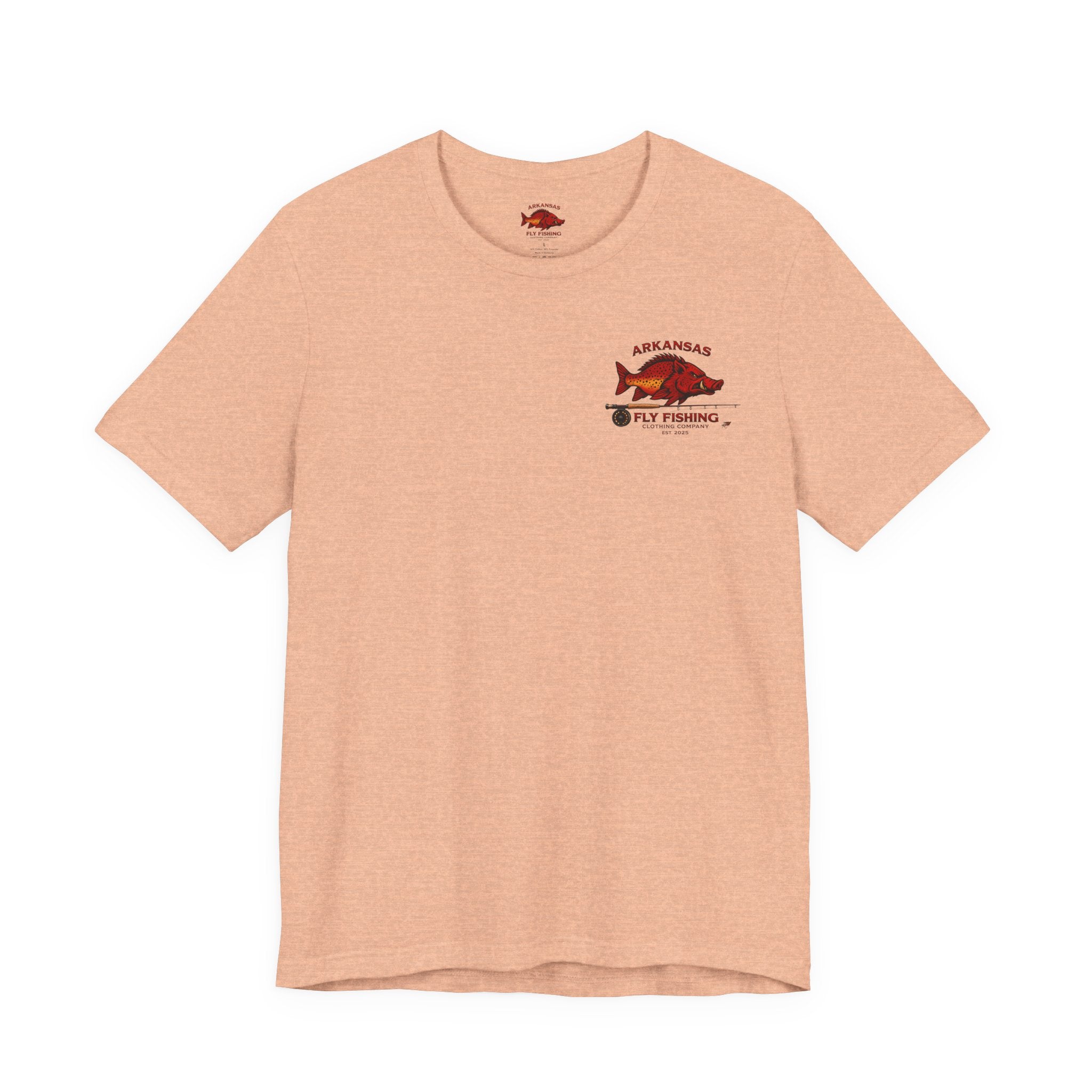 Athletic Fit Runs Small ARKANSAS FLY FISHING CLOTHING COMPANY - FLY BOX Unisex Jersey Short Sleeve Tee
