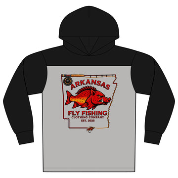Arkansas Fly Fishing Clothing Company Hoodie — Hog/Trout Graphic 2 Tone Hoodie Long-Sleeve