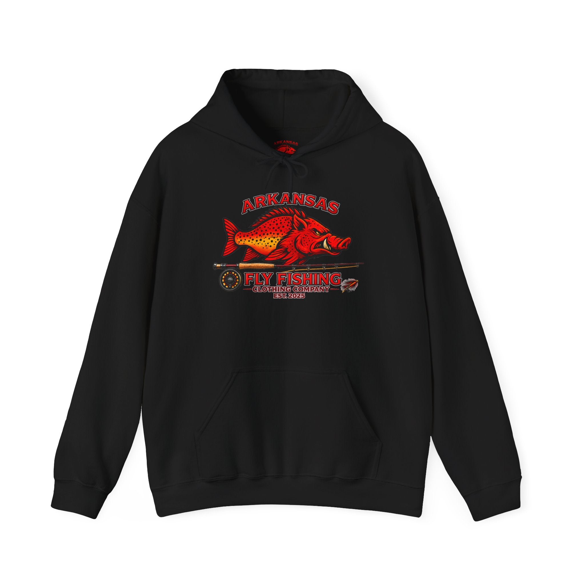 AFFCC  Hoodie – Antiqued Hog/Trout Patch Design