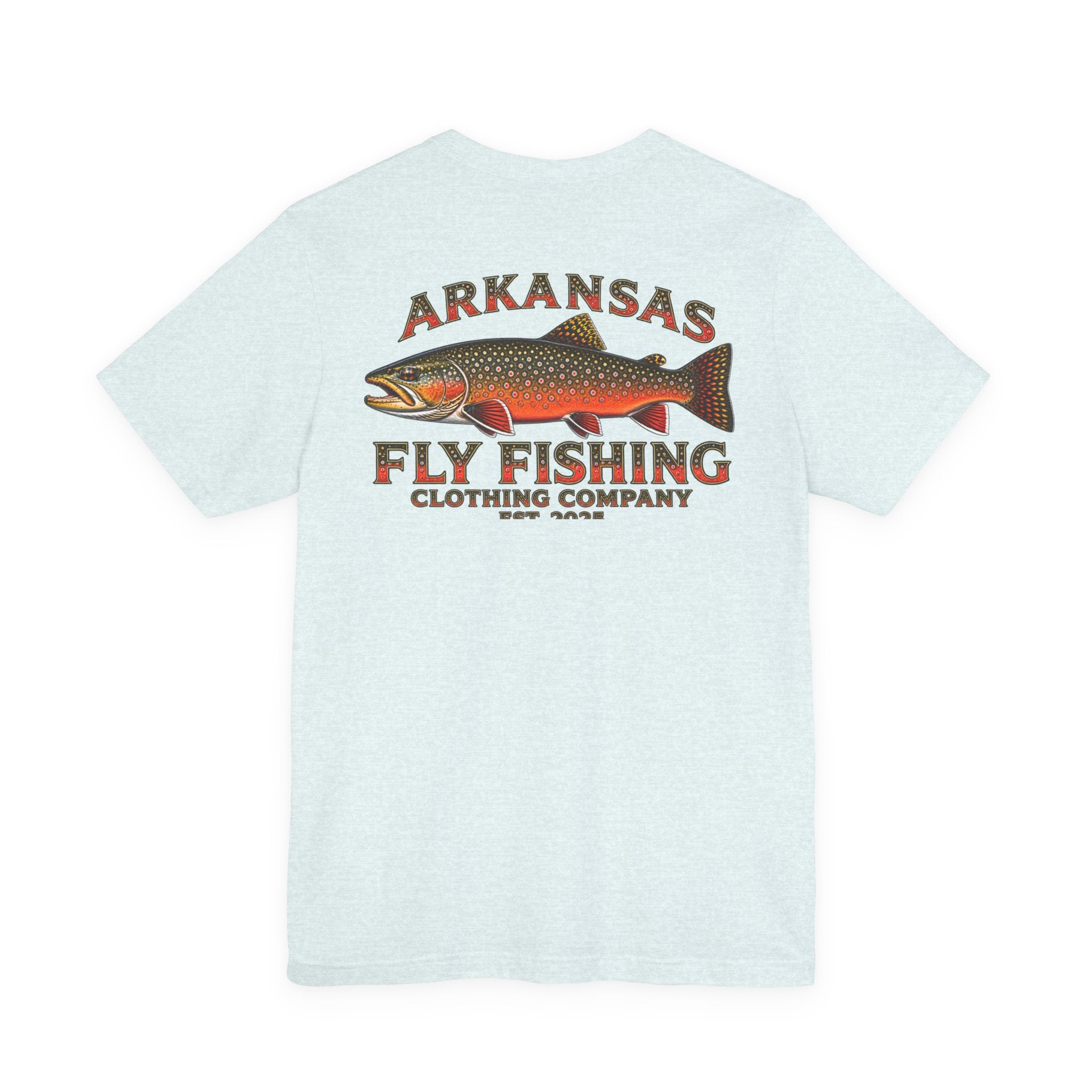 Athletic Fit Runs Small Arkansas Fly Fishing Clothing Company T-Shirt — Brooke Trout Graphic Tee