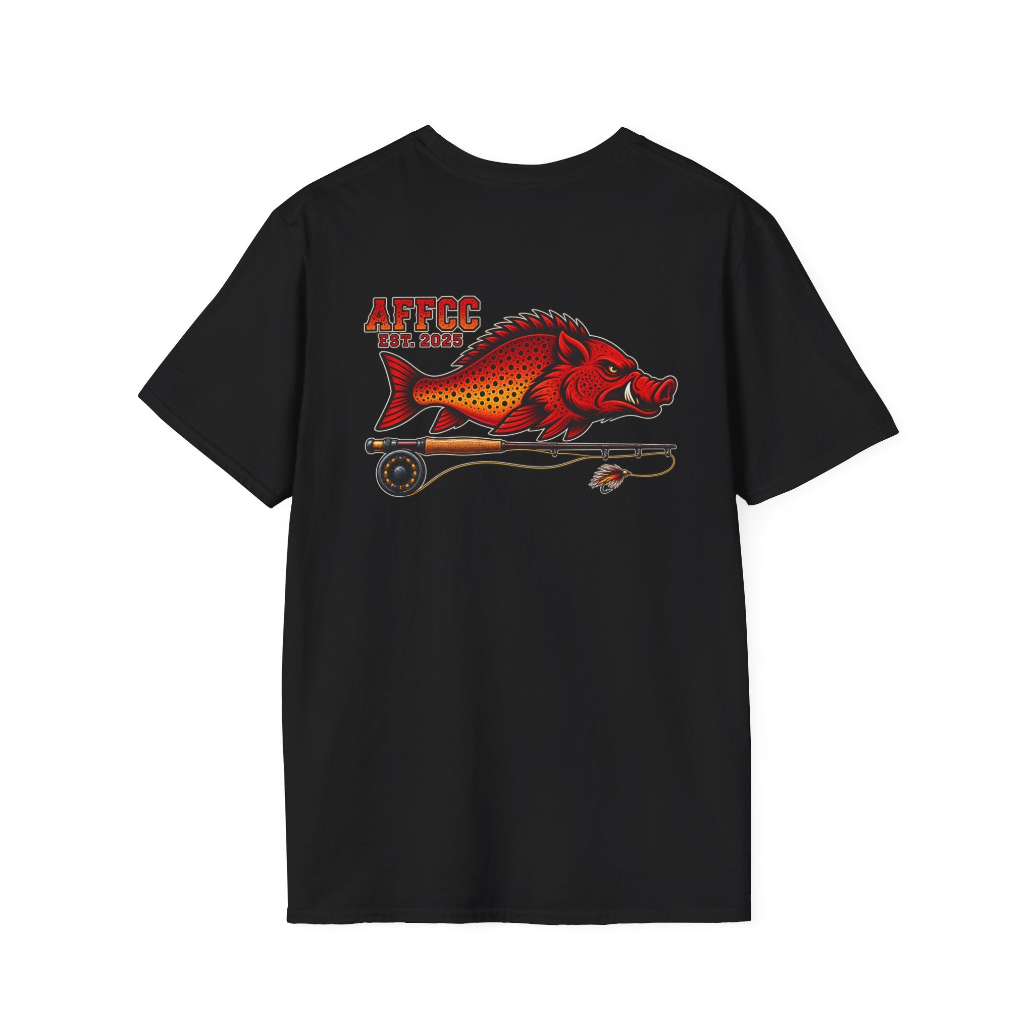AFFCC Hog/Trout With Fly Rod T-Shirt — Arkansas Fly Fishing Clothing C ...