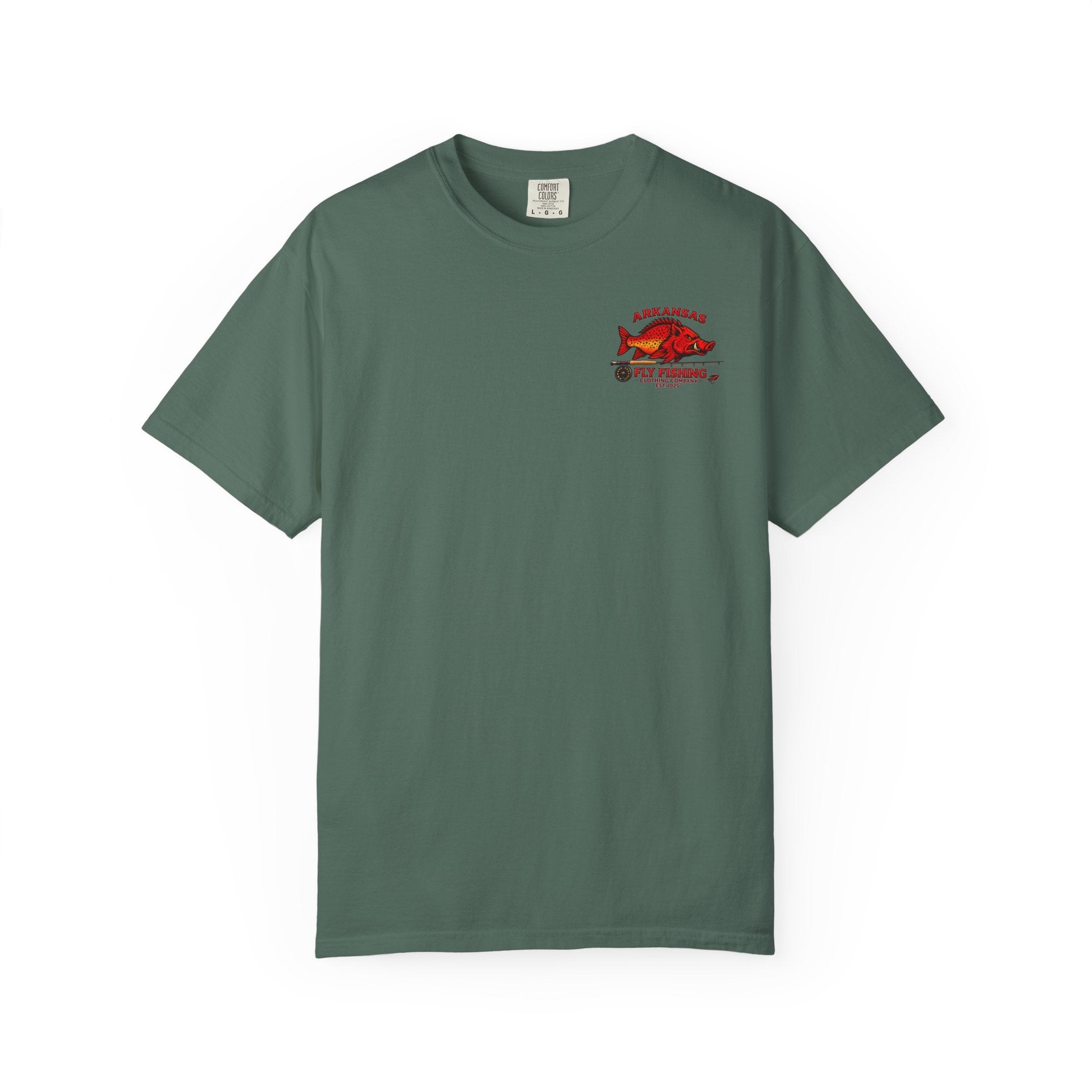 AFFCC White River Fishing Map T-Shirt — “Hogs Are Caught Here” Arkansas White River Trout Map