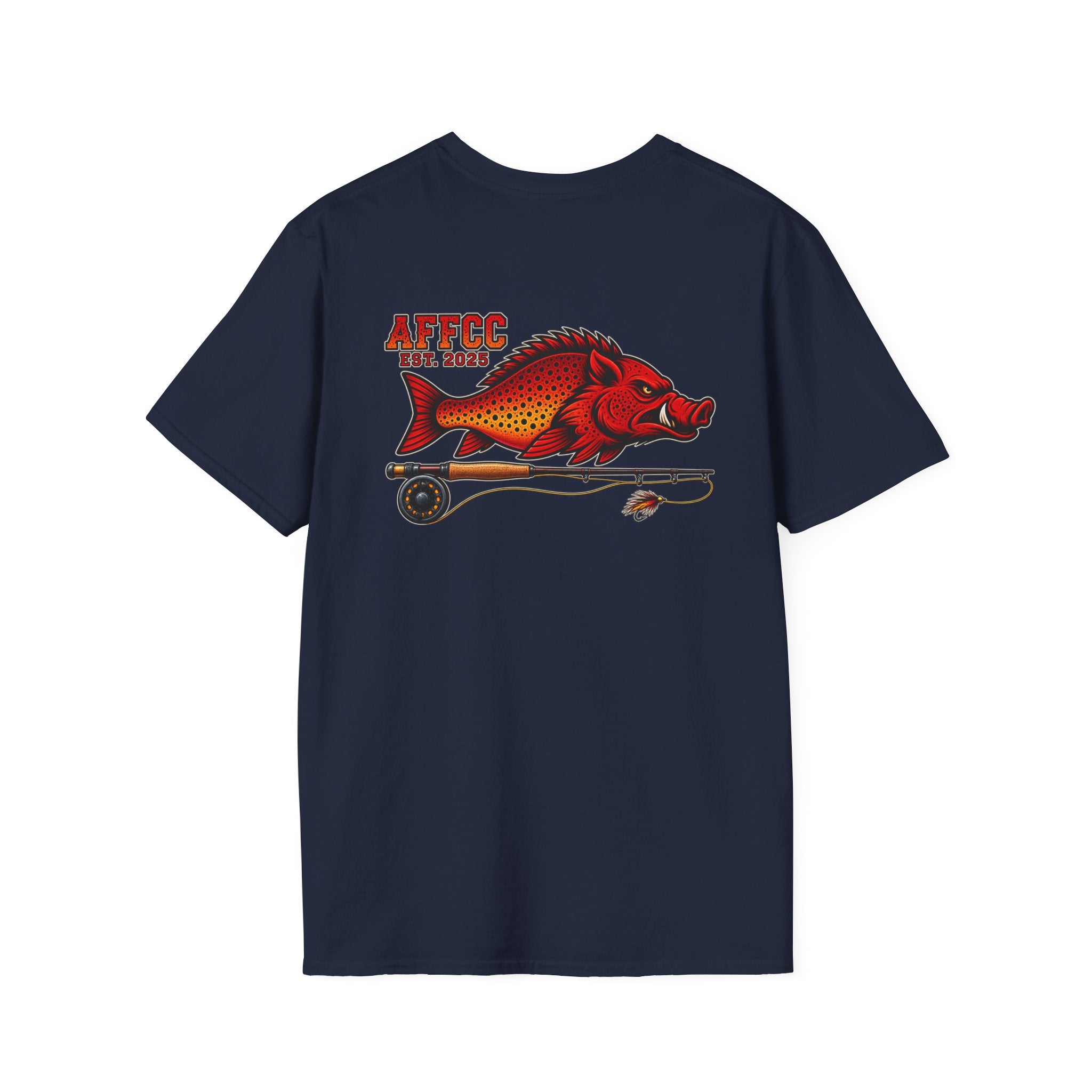 AFFCC Hog/Trout With Fly Rod T-Shirt — Arkansas Fly Fishing Clothing Company Graphic Tee