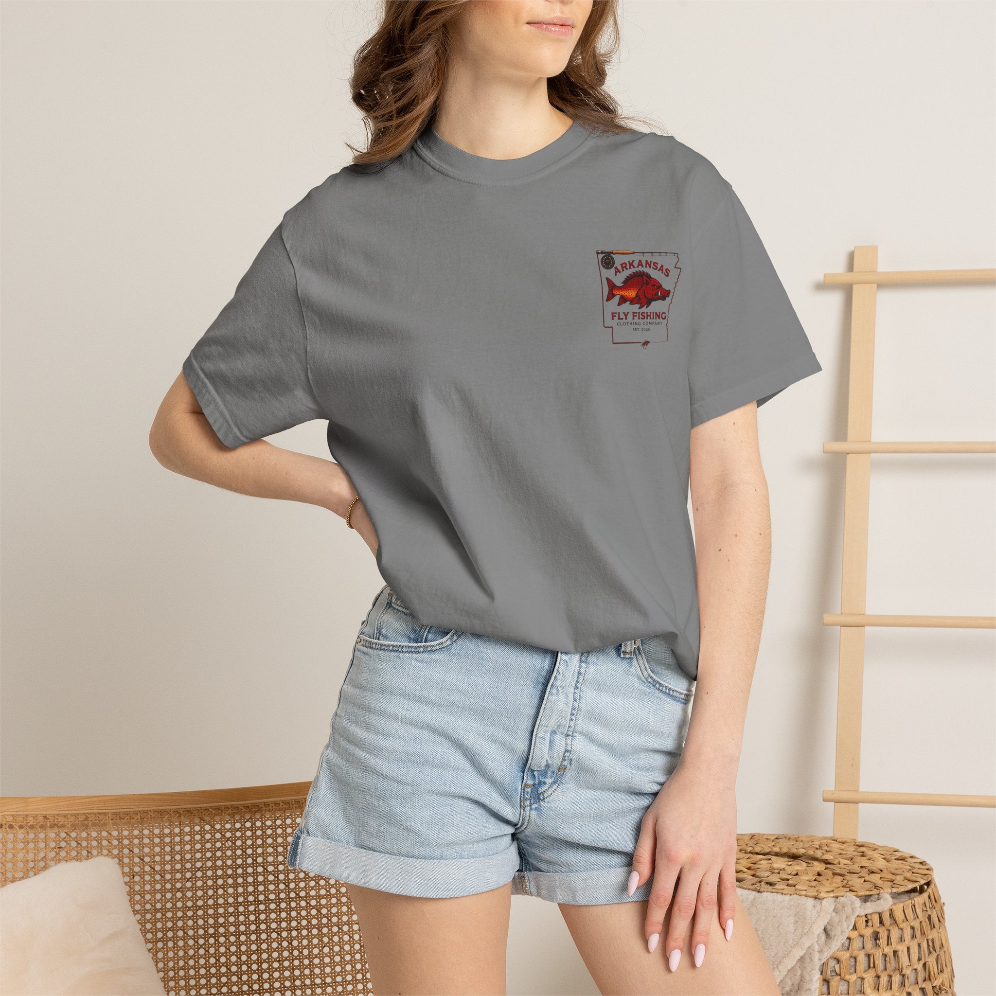 Fly Fishing T‑Shirt — Arkansas Boar Angler Graphic Tee