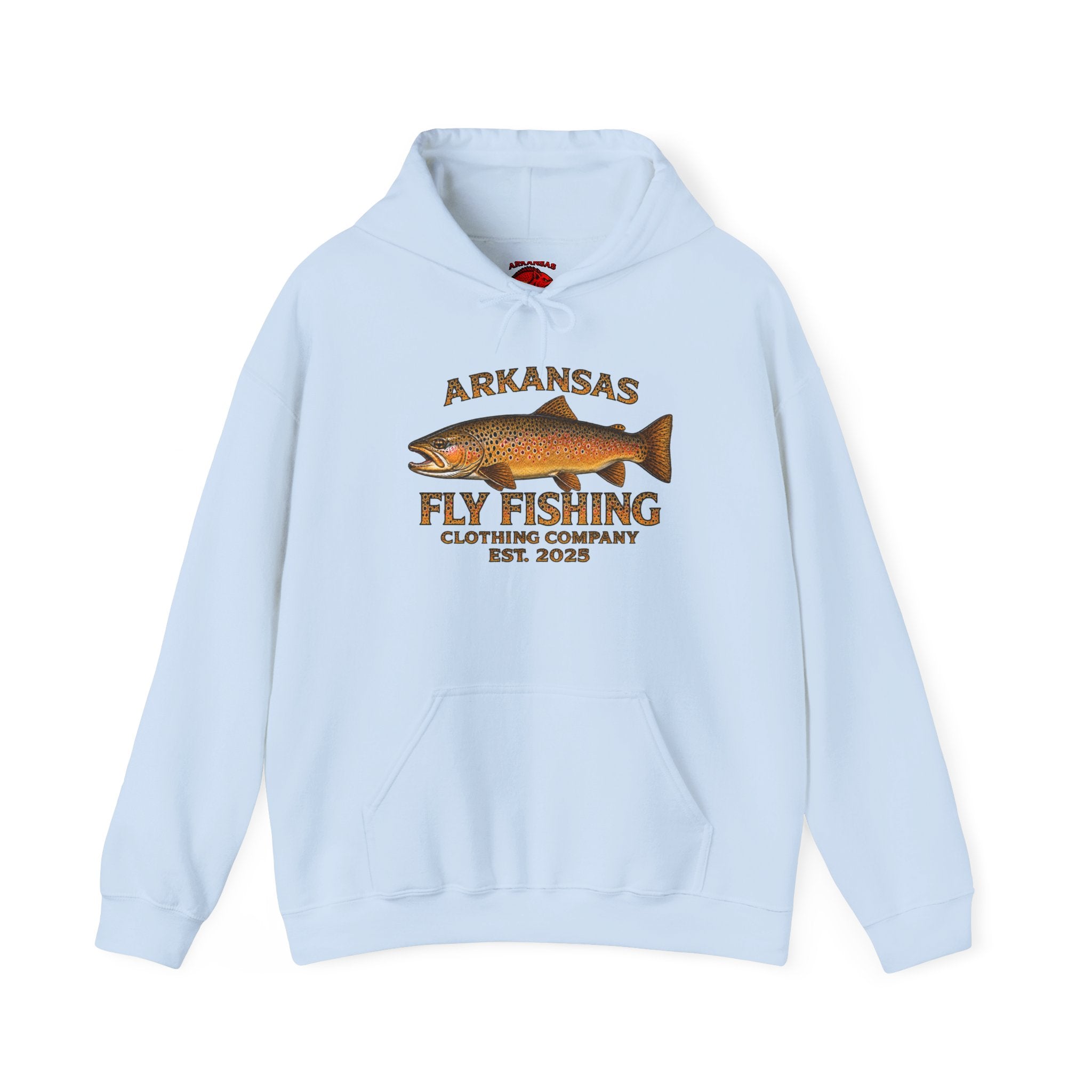 Arkansas Fly Fishing Clothing Company  Hoodie – Brown Trout Design
