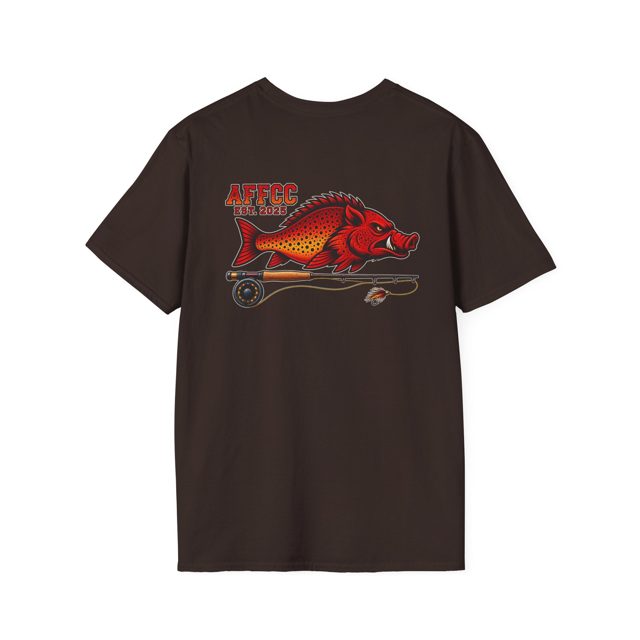 AFFCC Hog/Trout With Fly Rod T-Shirt — Arkansas Fly Fishing Clothing Company Graphic Tee