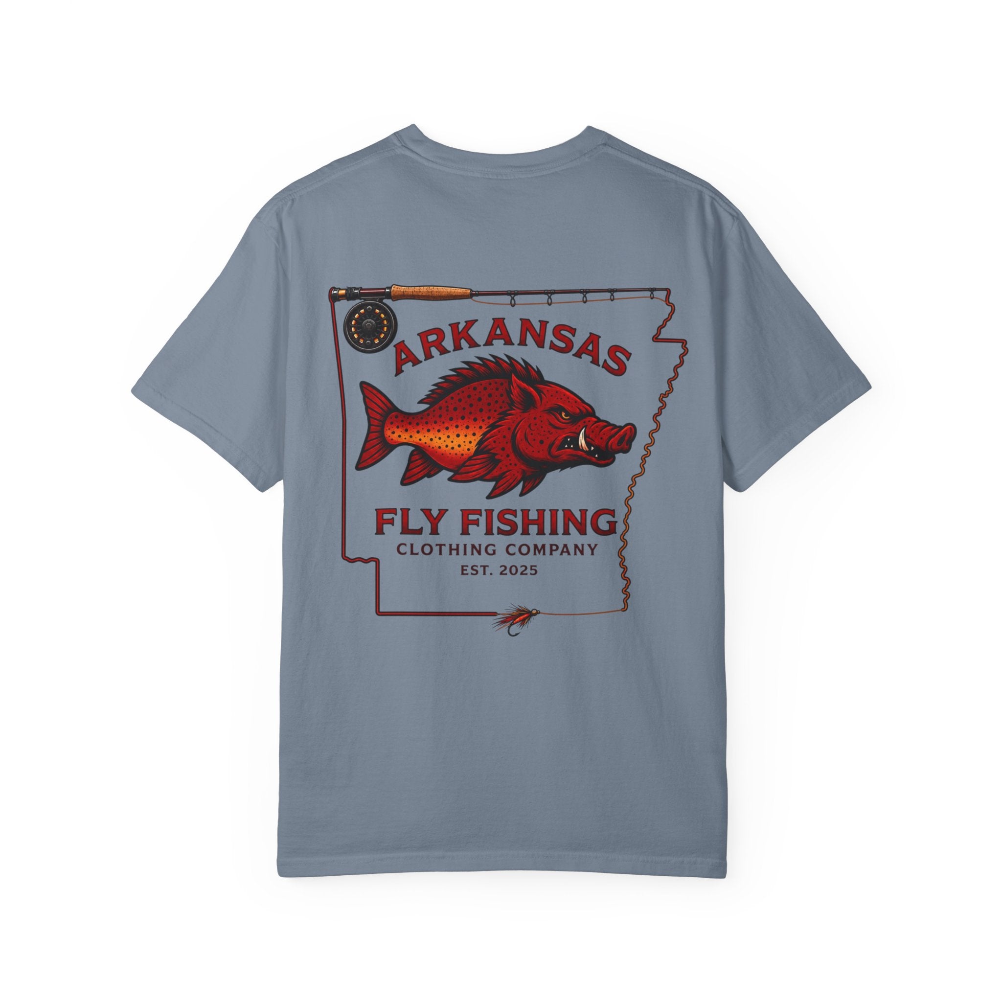 Arkansas Fly Fishing Clothing Company T-Shirt — Hog/Trout State Fishing Tee