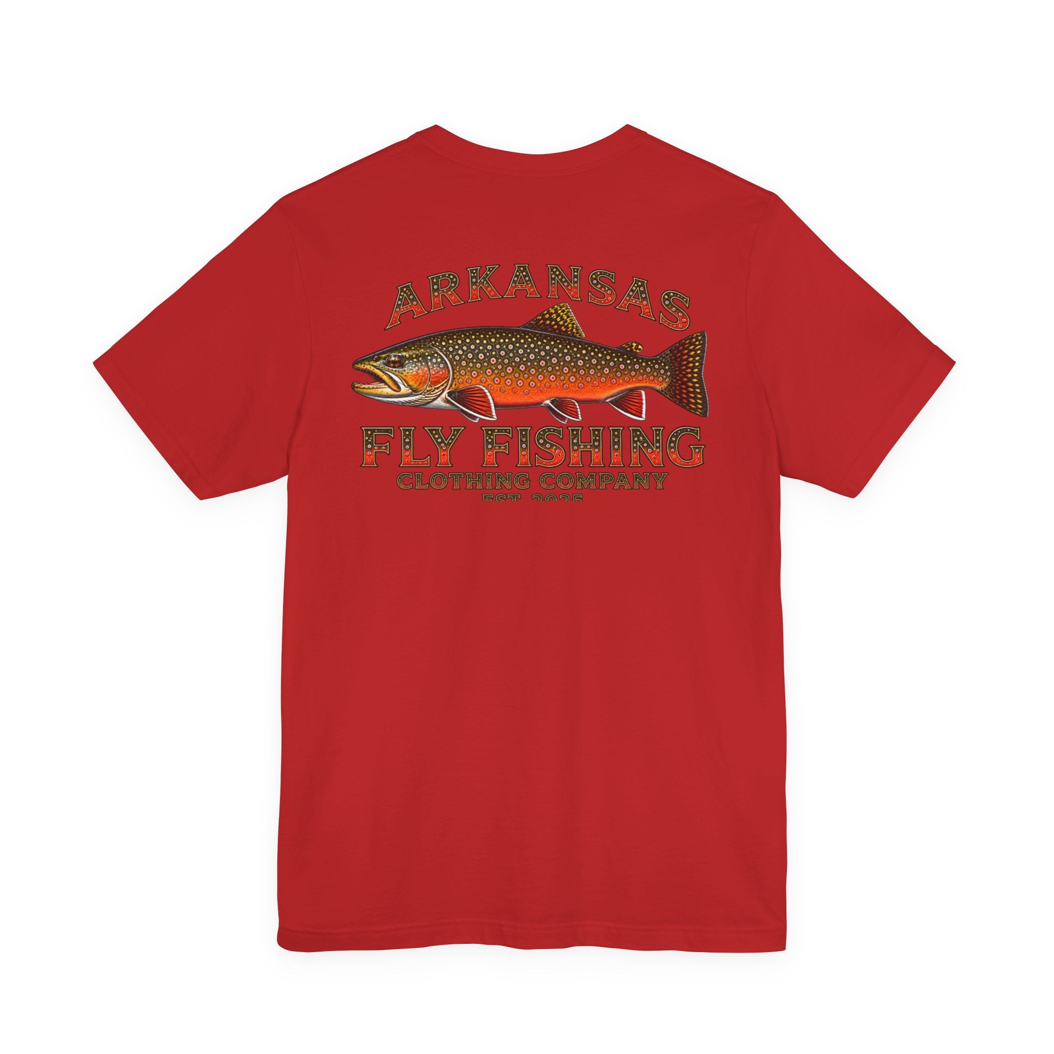 Athletic Fit Runs Small Arkansas Fly Fishing Clothing Company T-Shirt — Brooke Trout Graphic Tee