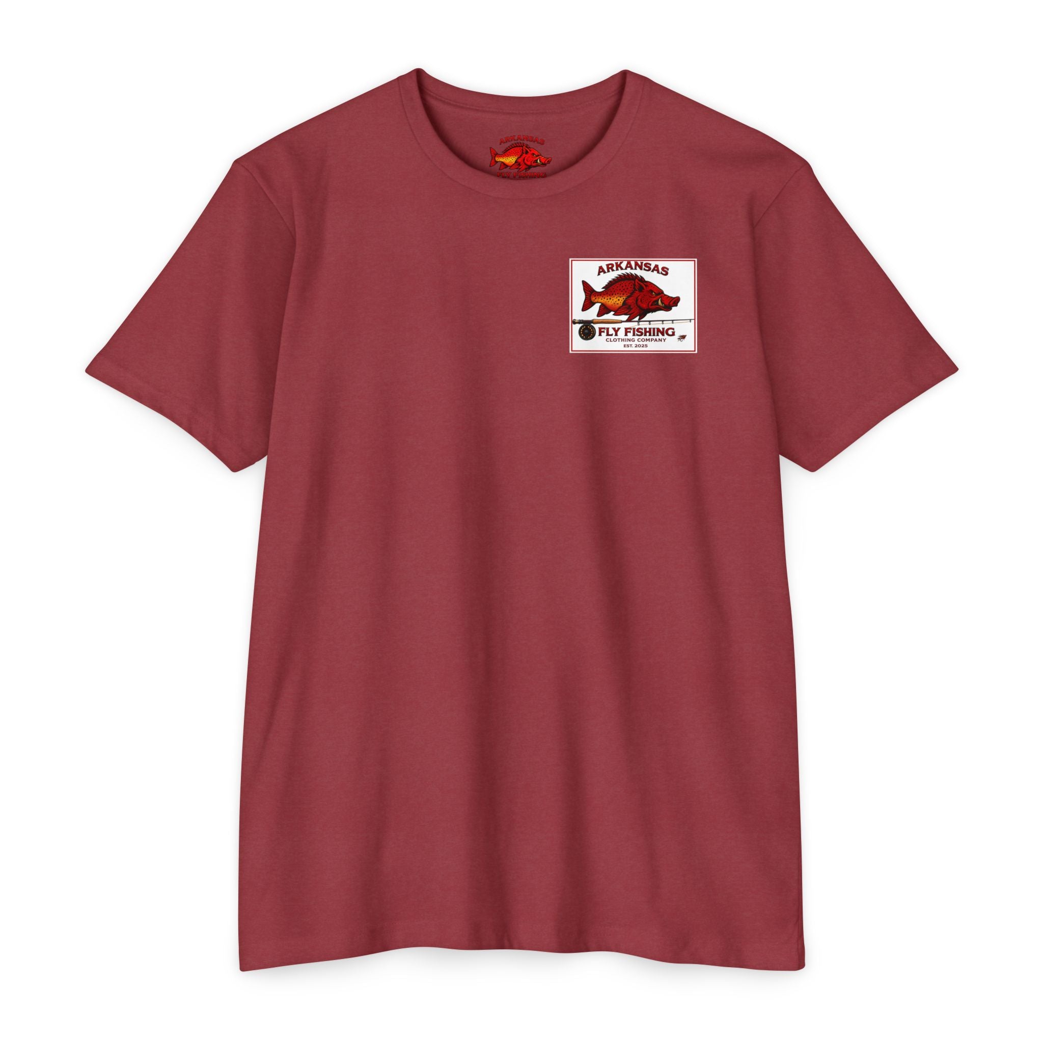 AFFCC Beer Menu Graphic T-Shirt — AFCCC 'Flies & Fish on Tap' Pocket & Back Print