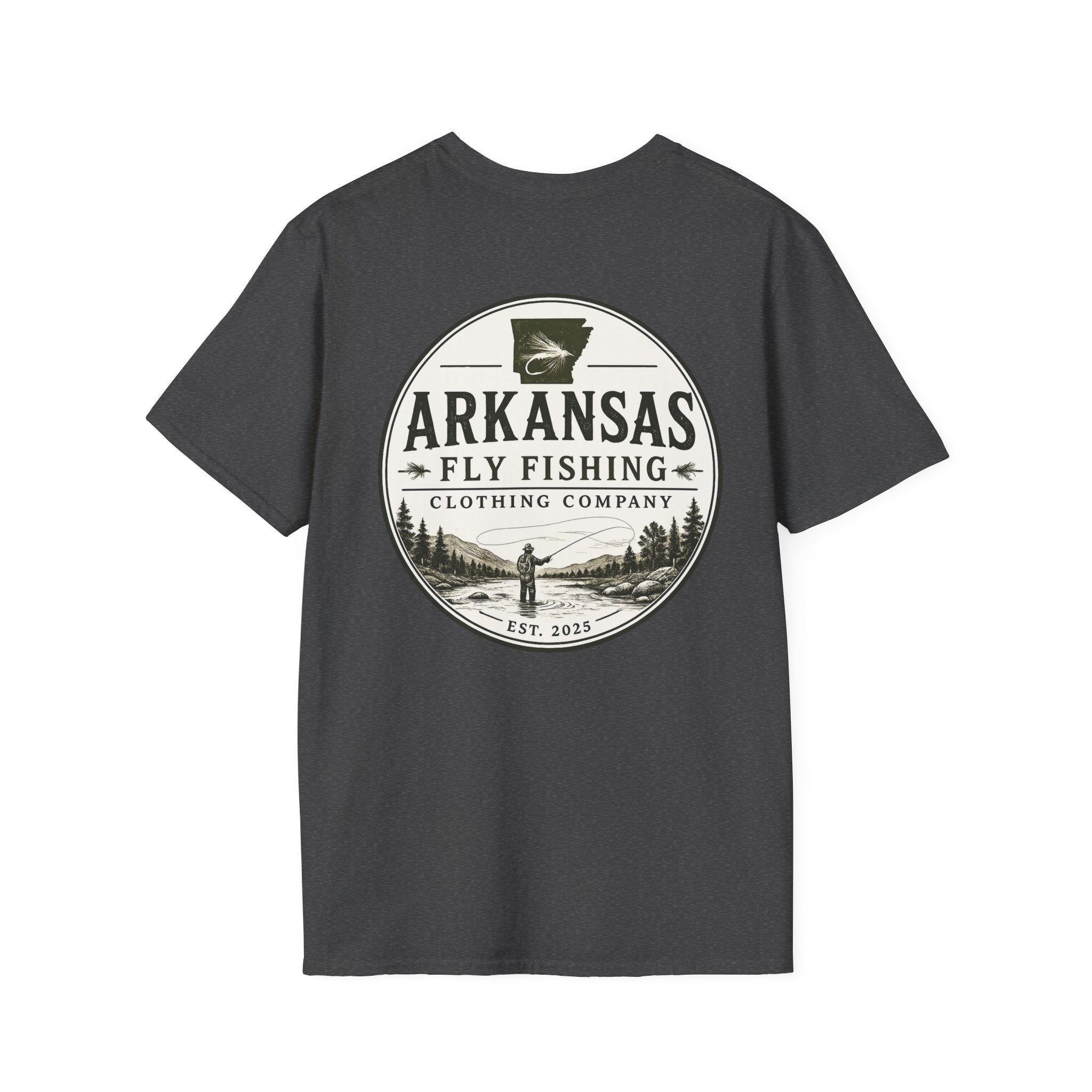 AFFCC Arkansas Fly Fishing Patch T-Shirt — Trout Logo Pocket Tee