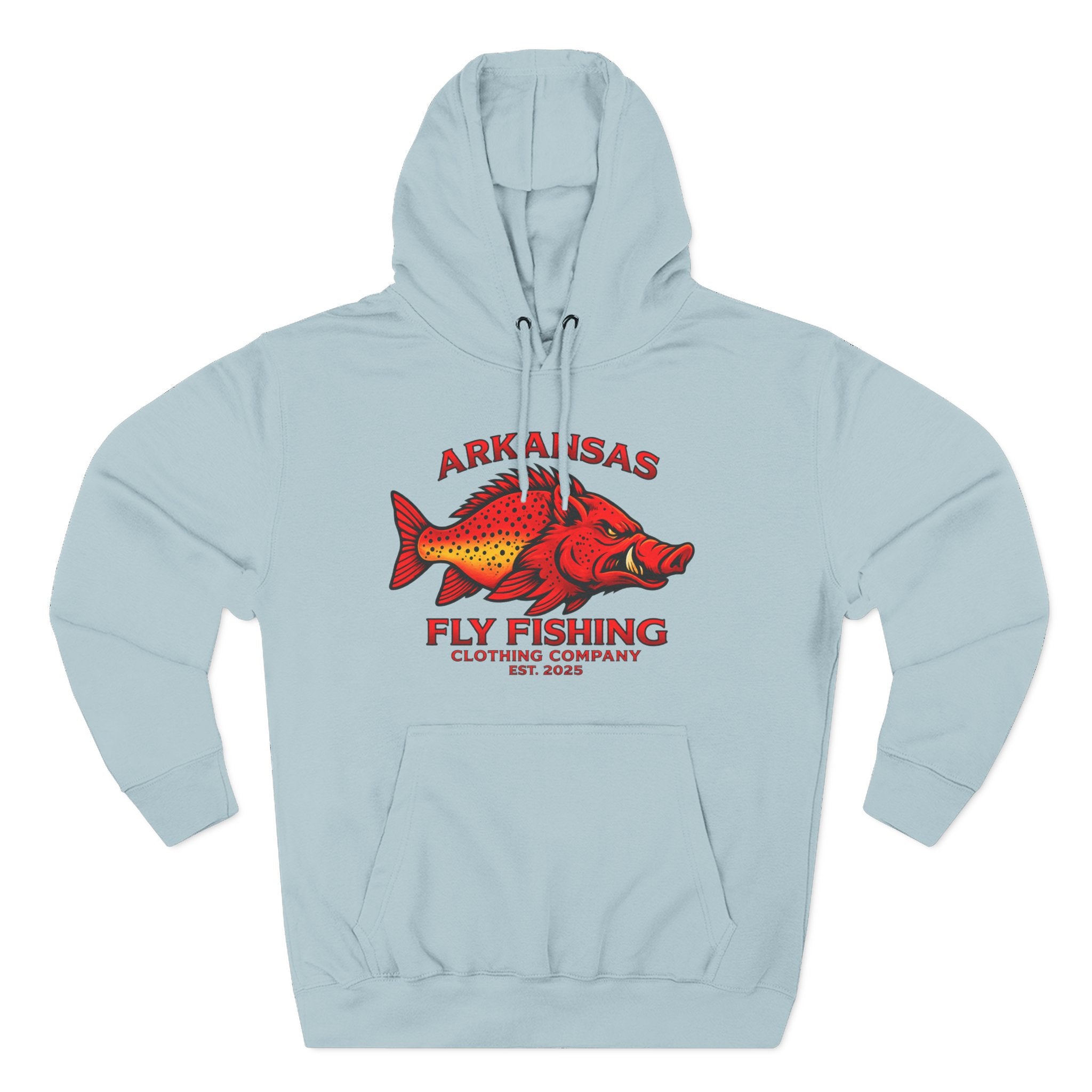 Arkansas Fly Fishing Clothing Company Hoodie — Hog/Trout  Graphic Fleece Pullover