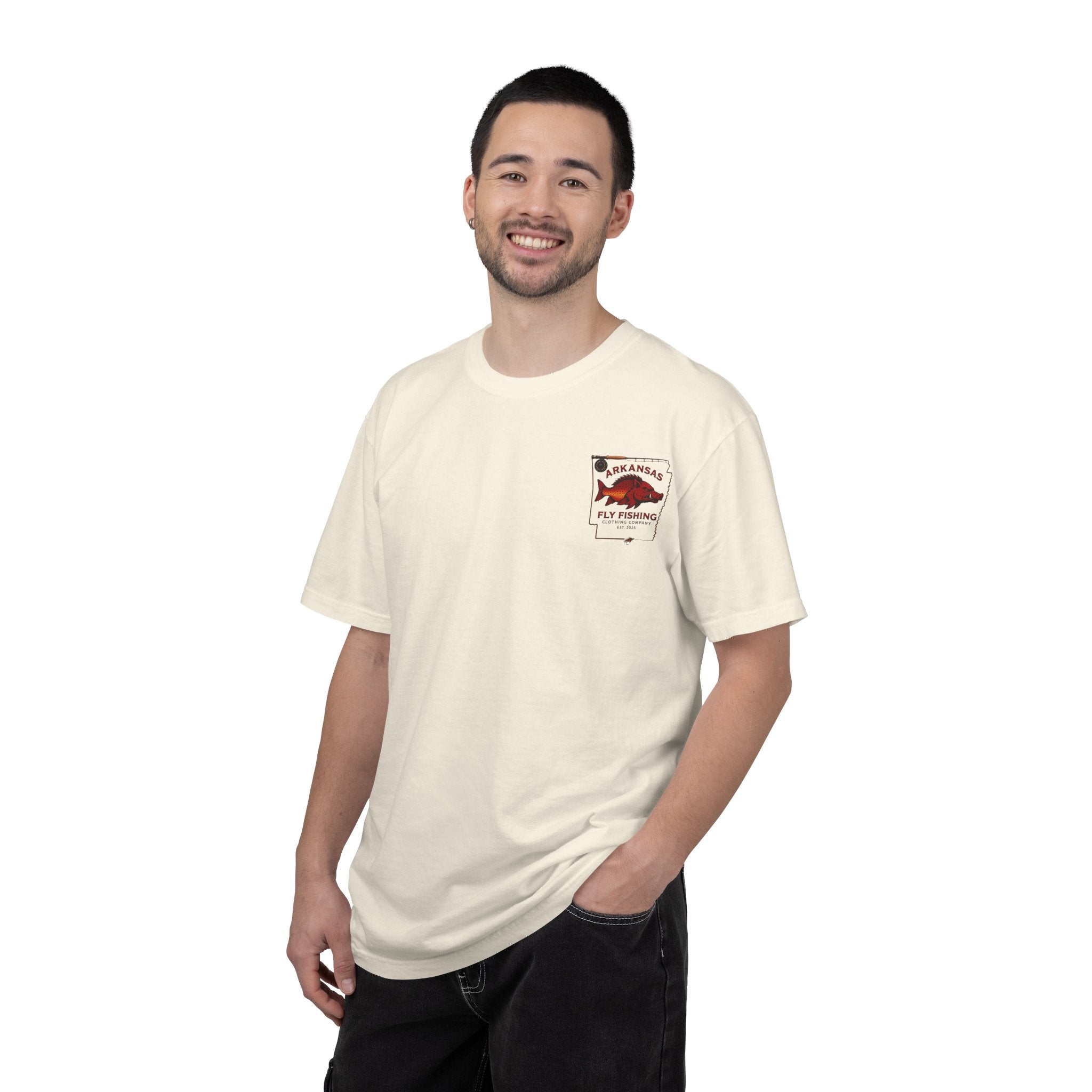 Fly Fishing T‑Shirt — Arkansas Boar Angler Graphic Tee