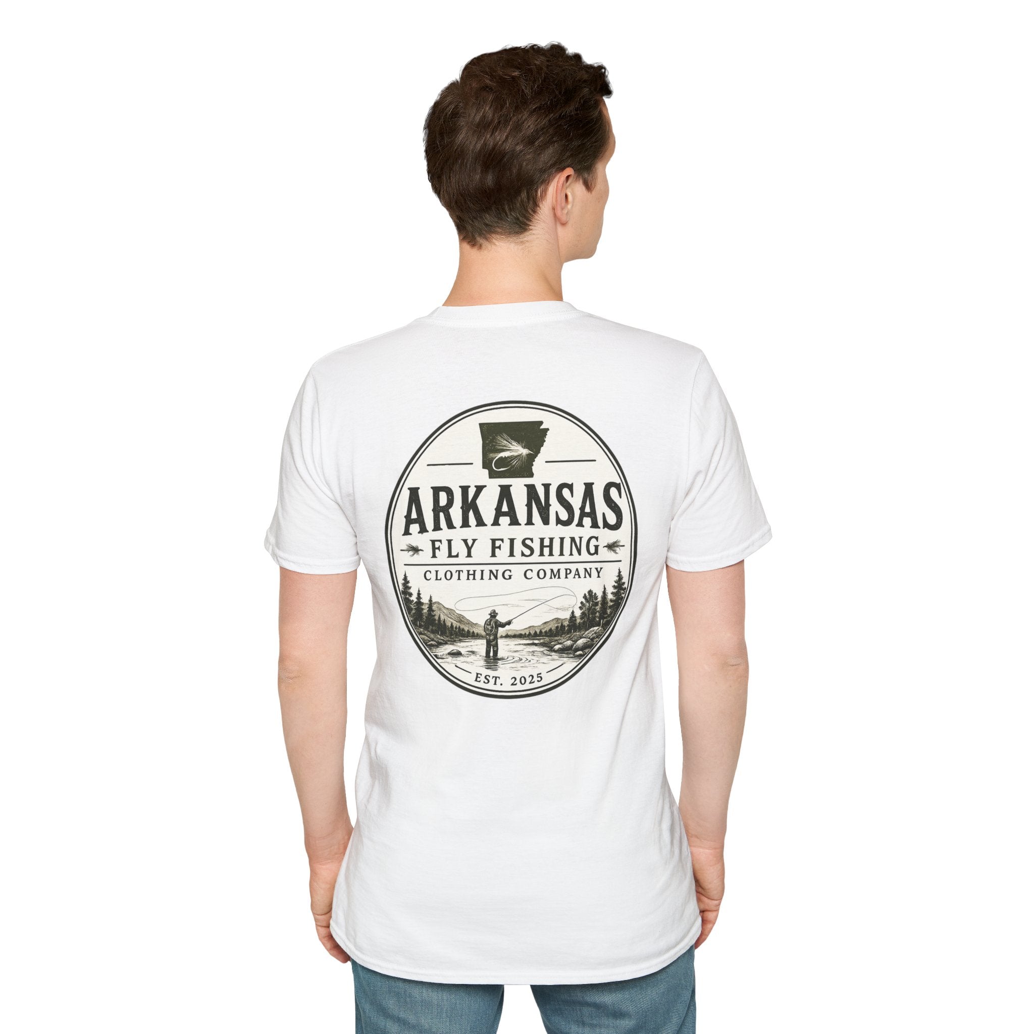 AFFCC Arkansas Fly Fishing Patch T-Shirt — Trout Logo Pocket Tee