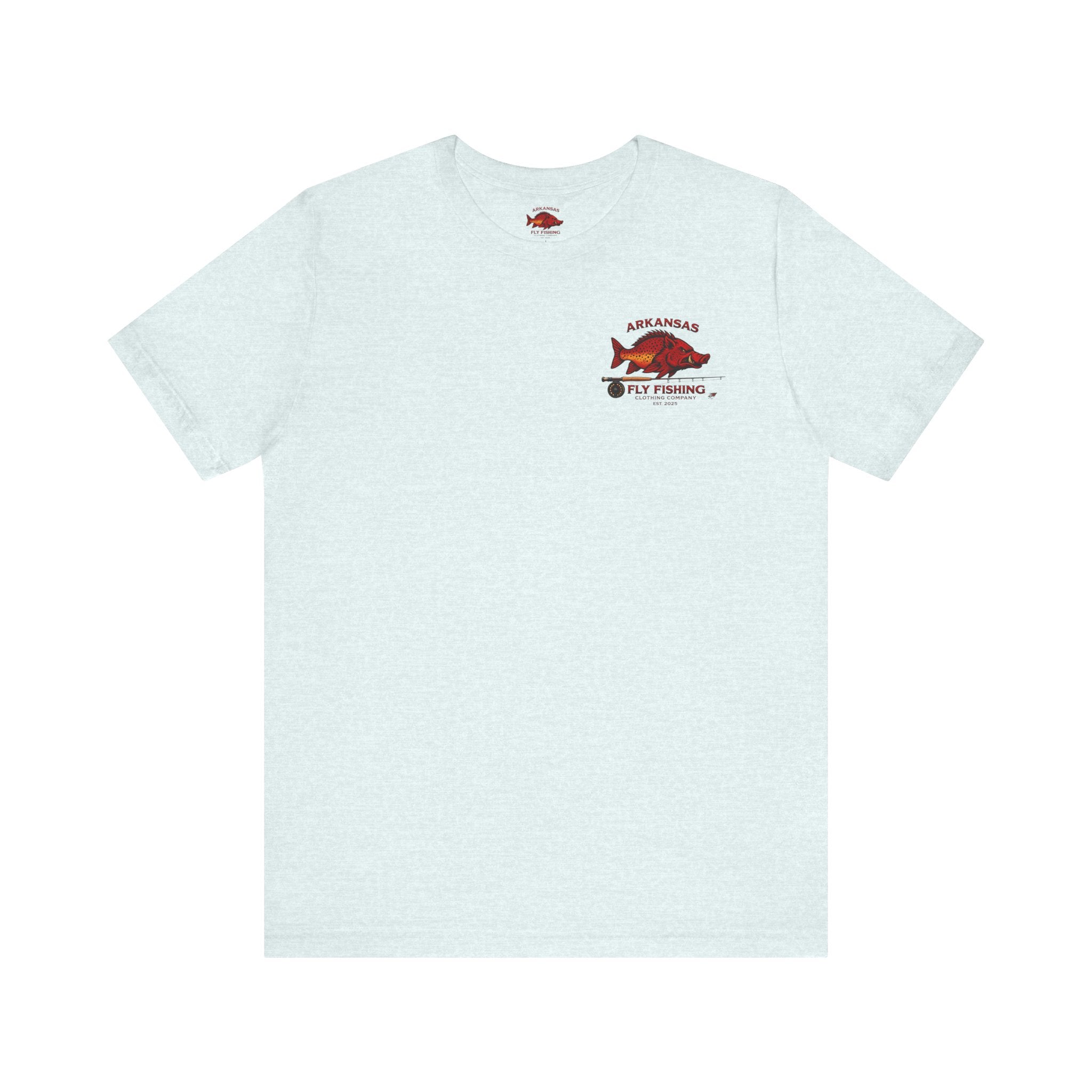 Athletic Fit Runs Small ARKANSAS FLY FISHING CLOTHING COMPANY - FLY BOX Unisex Jersey Short Sleeve Tee