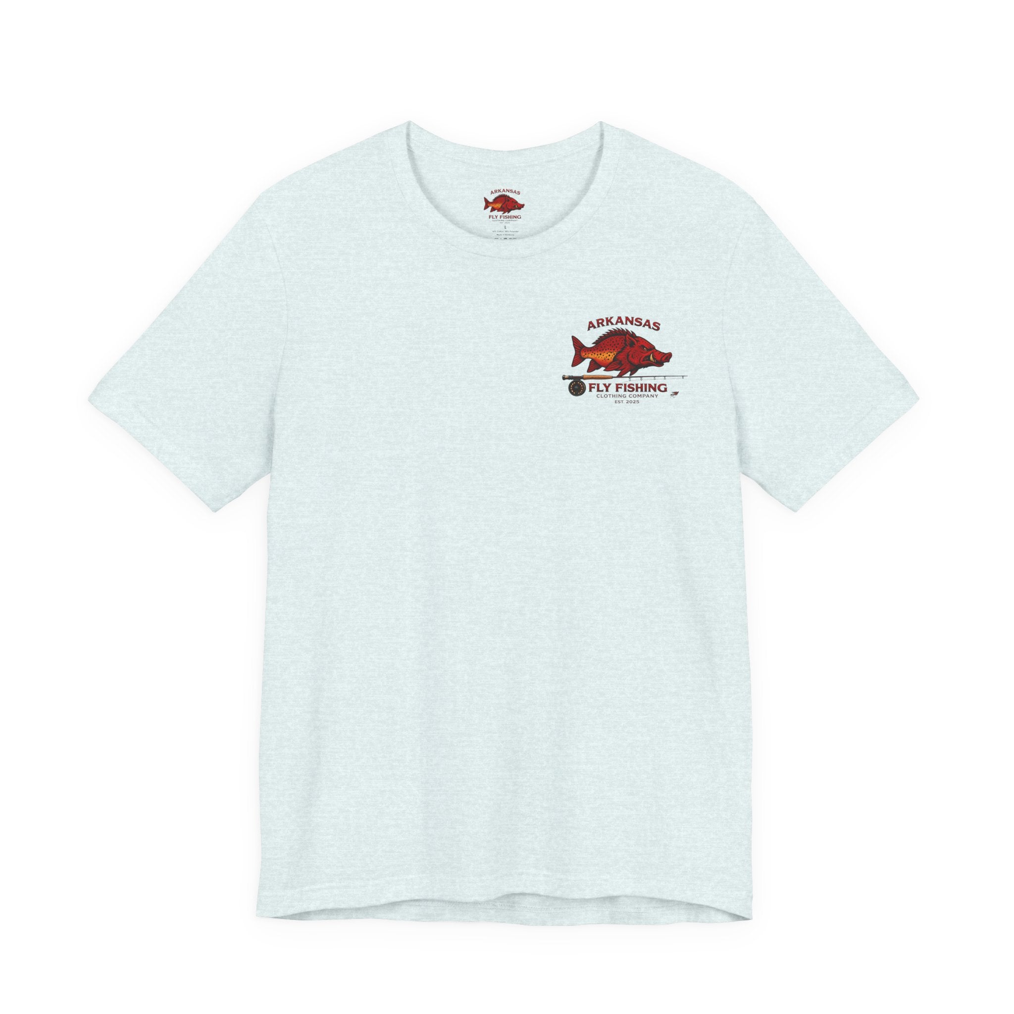 Athletic Fit Runs Small ARKANSAS FLY FISHING CLOTHING COMPANY - FLY BOX Unisex Jersey Short Sleeve Tee