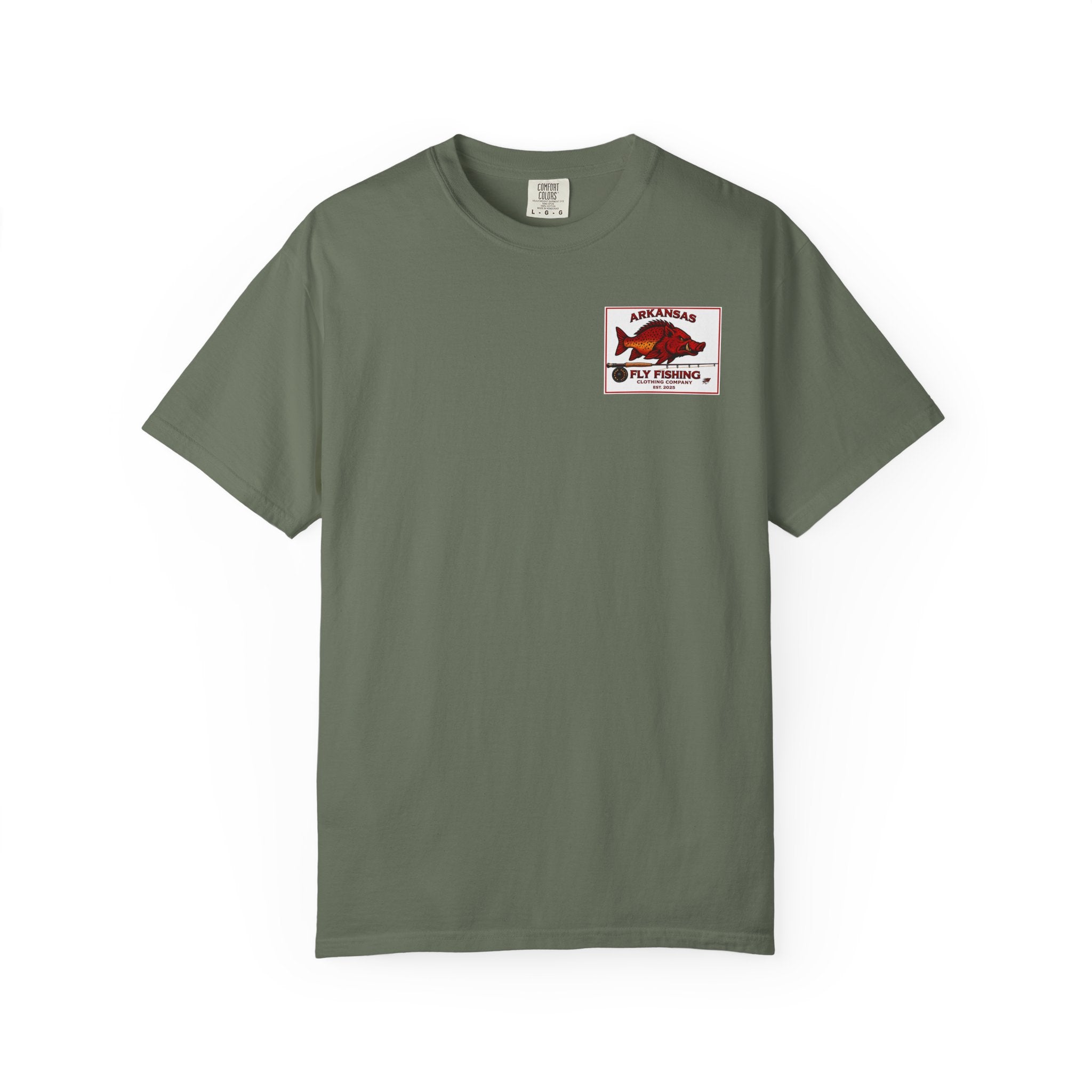AFFCC Little Red River Arkansas Trout Map T-Shirt — 'Hogs Live Here' Fishing Guide Tee