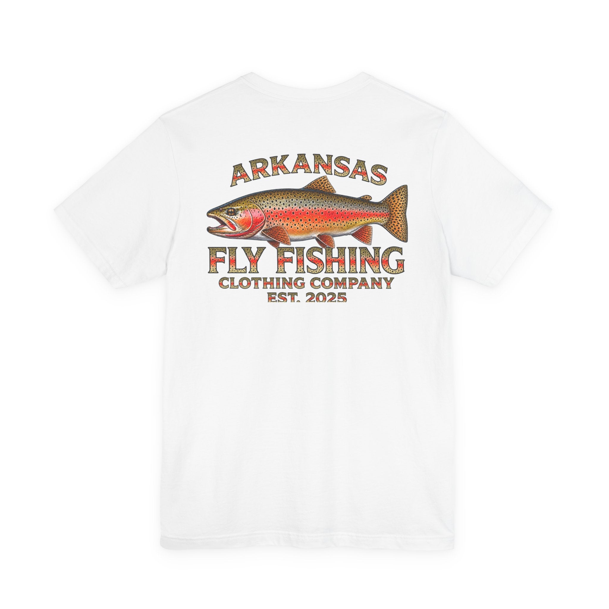 Athletic fit Runs Small Arkansas Fly Fishing Clothing Company Tee — Cutthroat Trout Graphic Short Sleeve Shirt