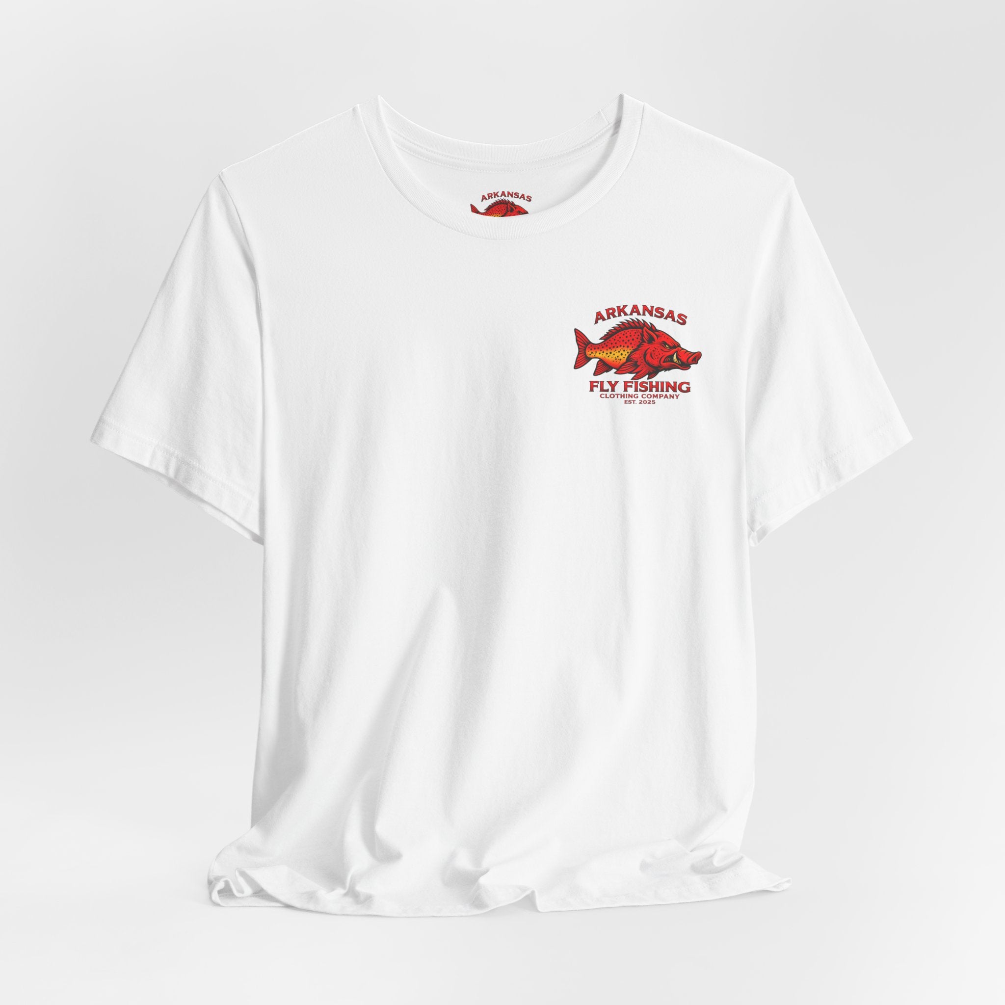 Athletic fit Runs Small Arkansas Fly Fishing Clothing Company Tee — Cutthroat Trout Graphic Short Sleeve Shirt