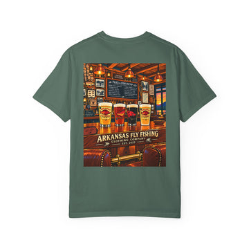 AFFCC Beer Pub T-Shirt – Arkansas Fly Fishing Clothing Company Vintage Pint Glasses Bar Photo Tee