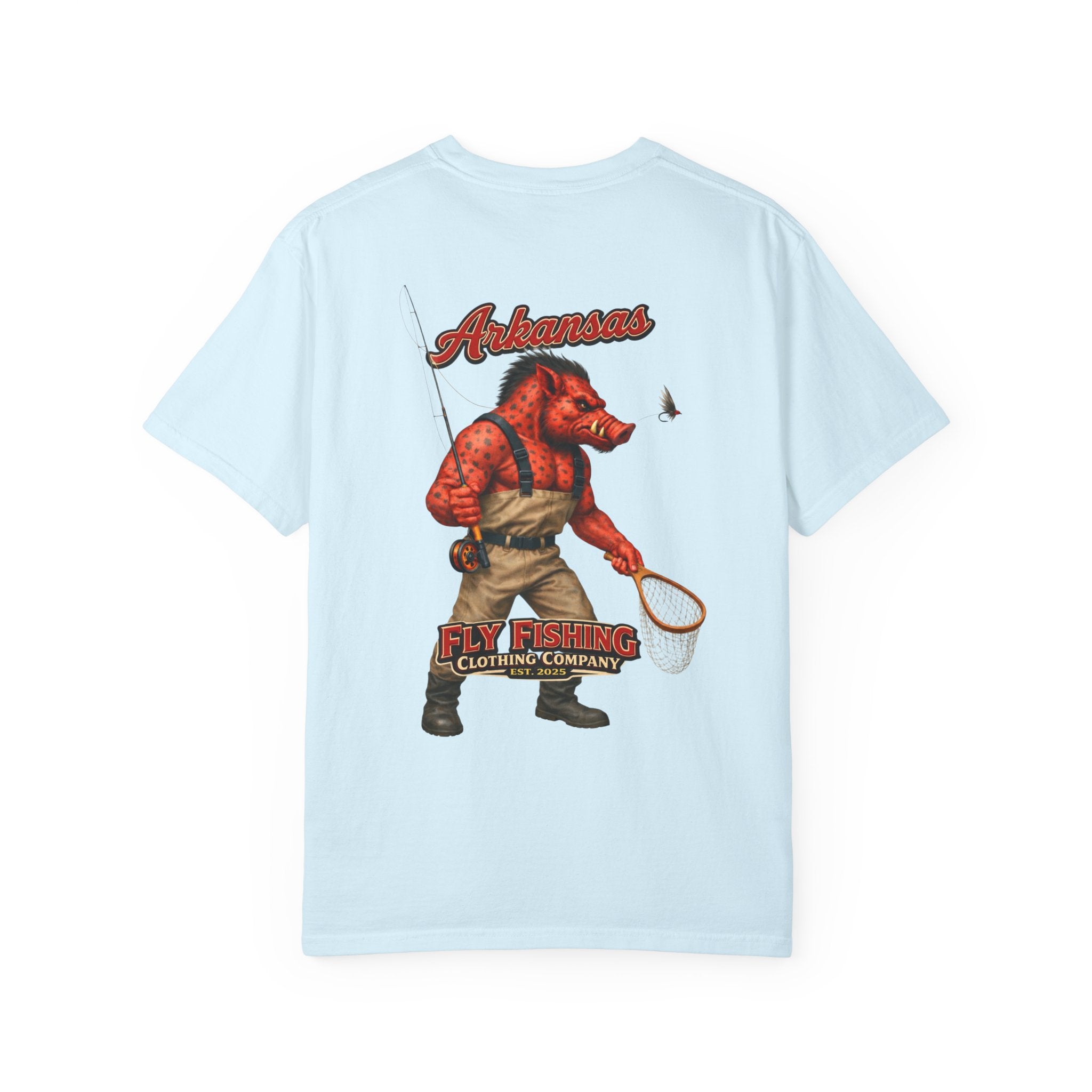Fly Fishing T‑Shirt — Arkansas Boar Angler Graphic Tee