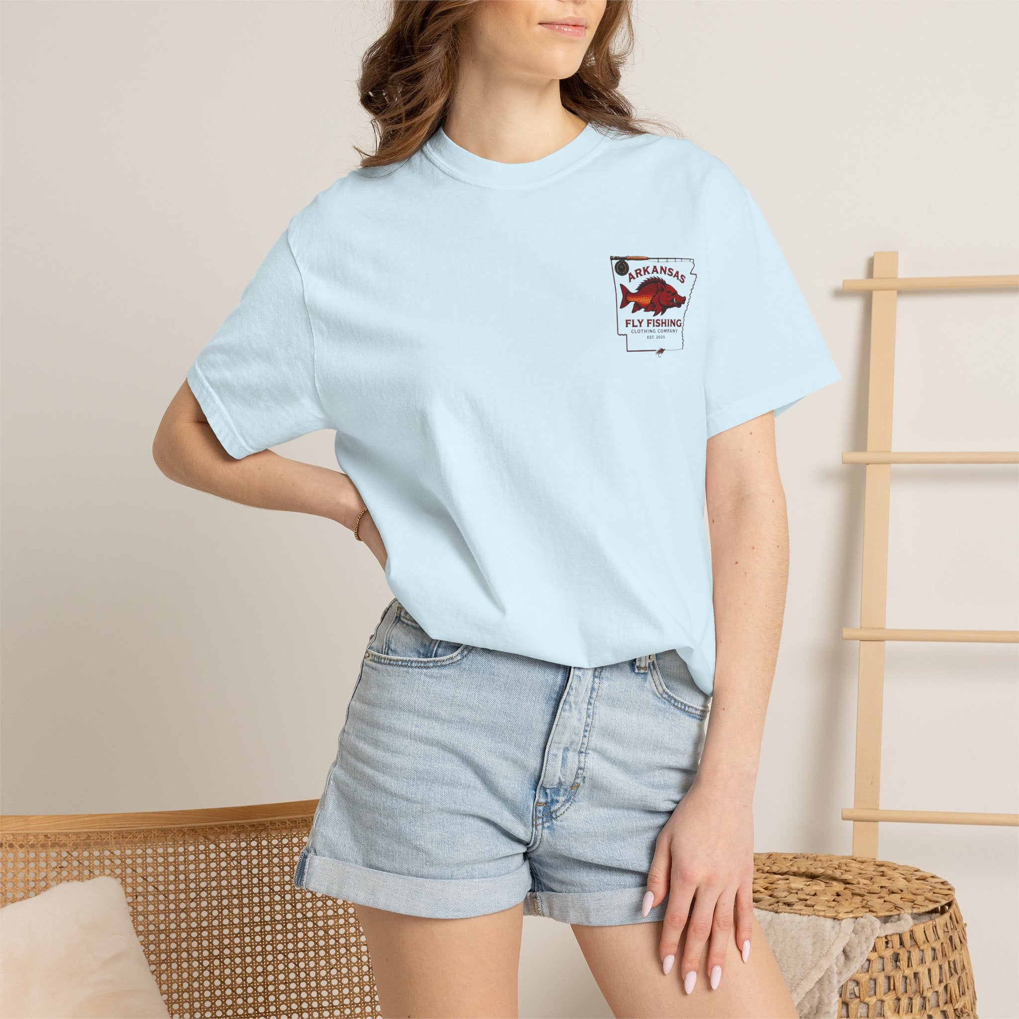 Fly Fishing T‑Shirt — Arkansas Boar Angler Graphic Tee
