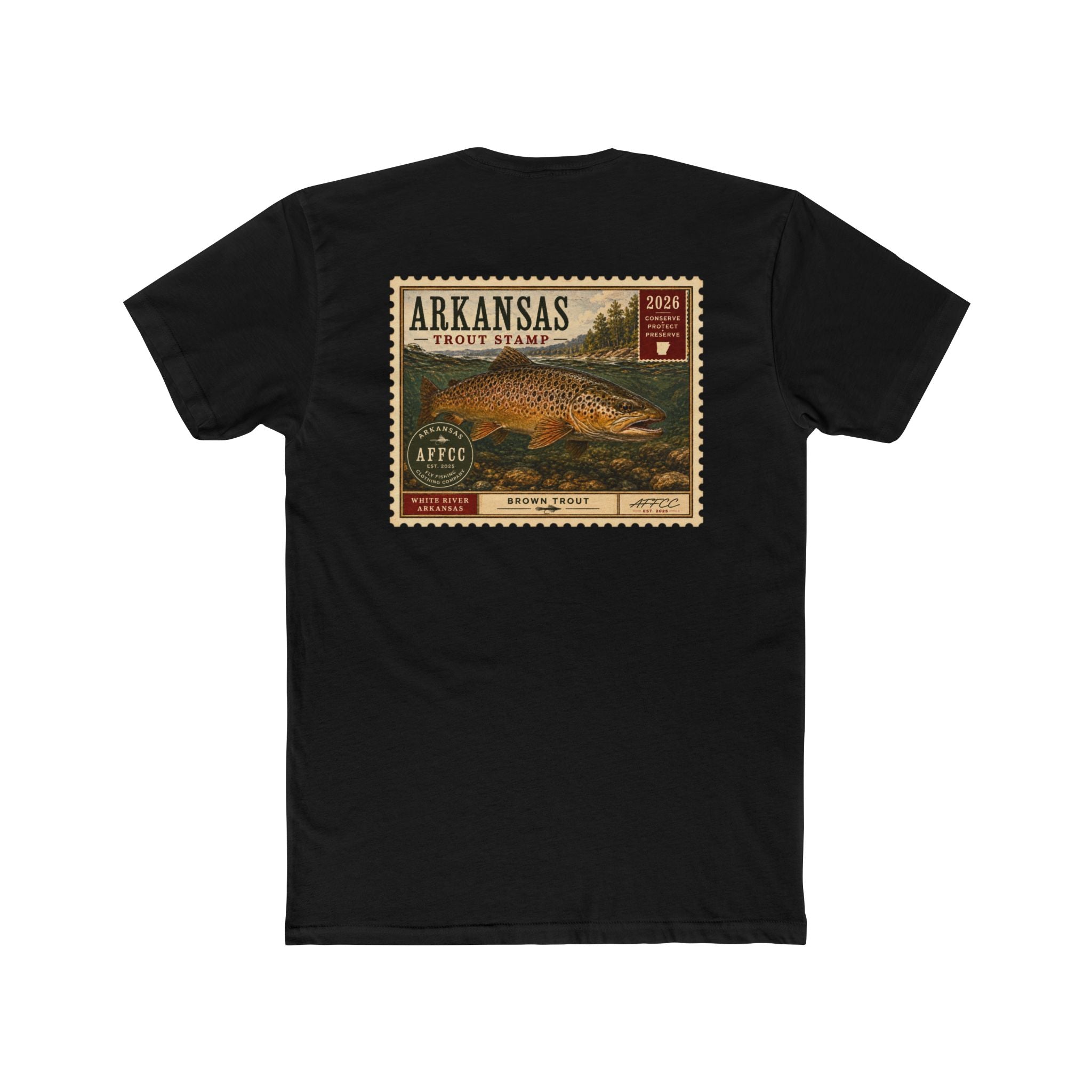 AFFCC Arkansas Trout Stamp T-Shirt — Vintage Fishing Tee