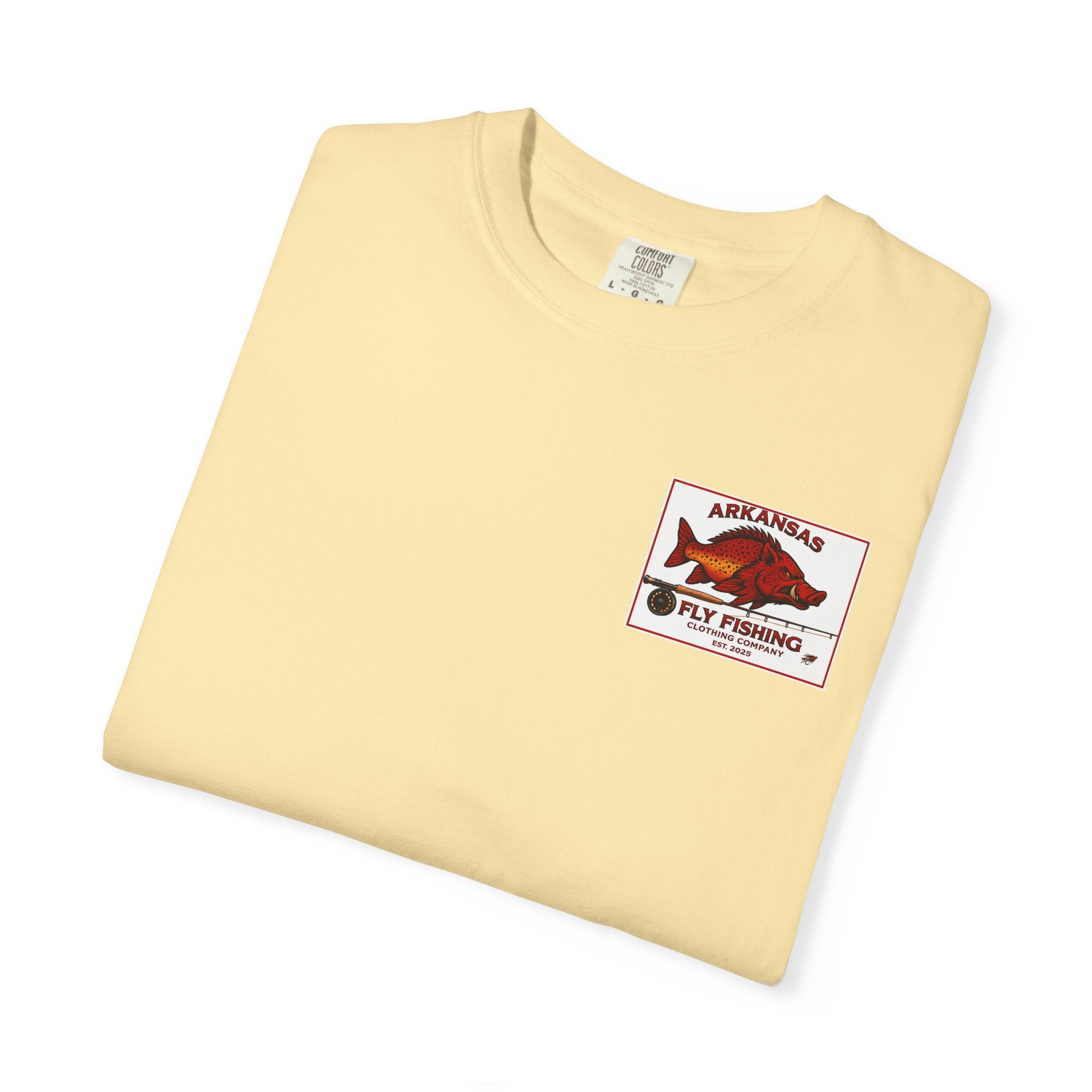AFFCC Little Red River Arkansas Trout Map T-Shirt — 'Hogs Live Here' Fishing Guide Tee