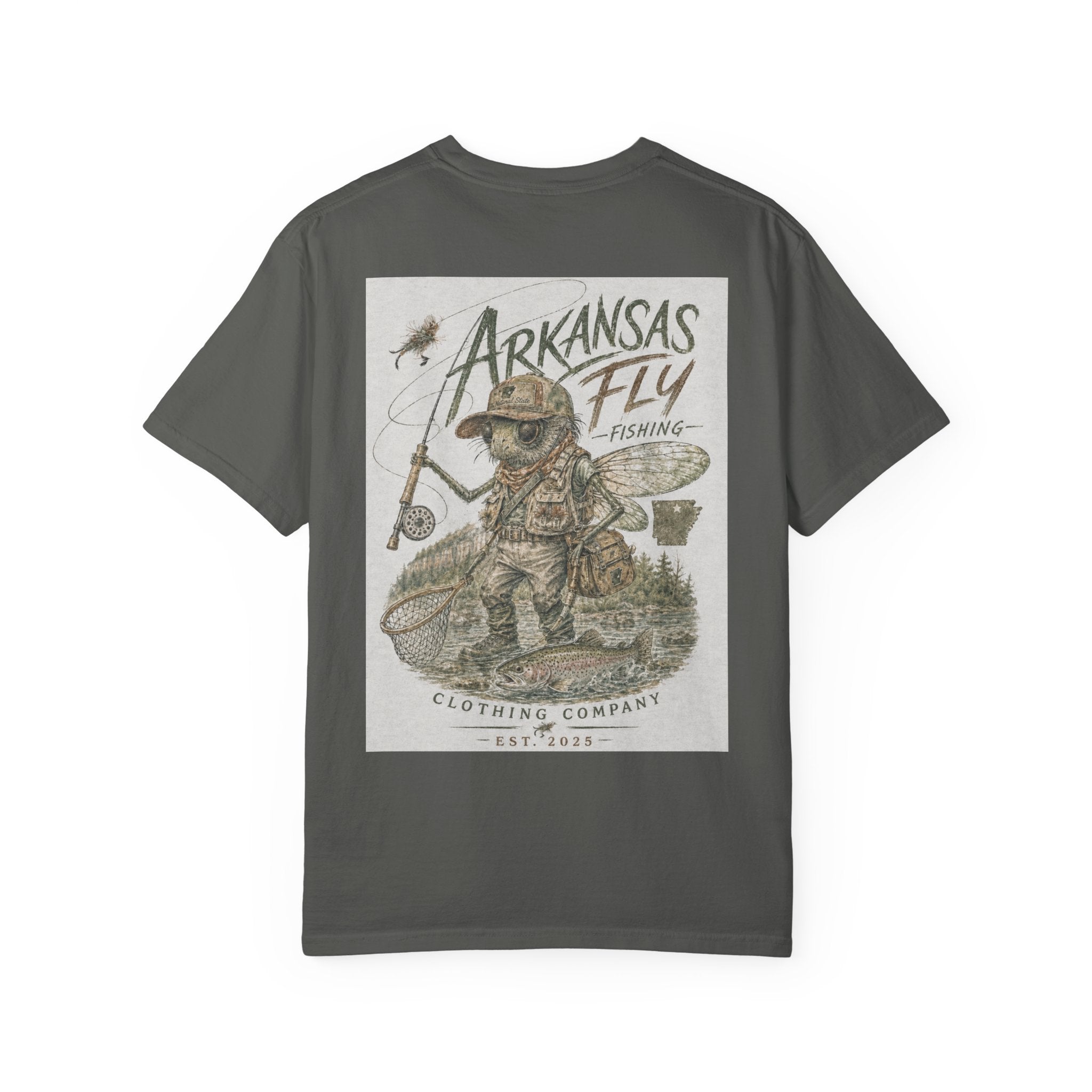 AFFCC Arkansas Fly Fishing Illustration T-Shirt | Vintage Angler Graphic