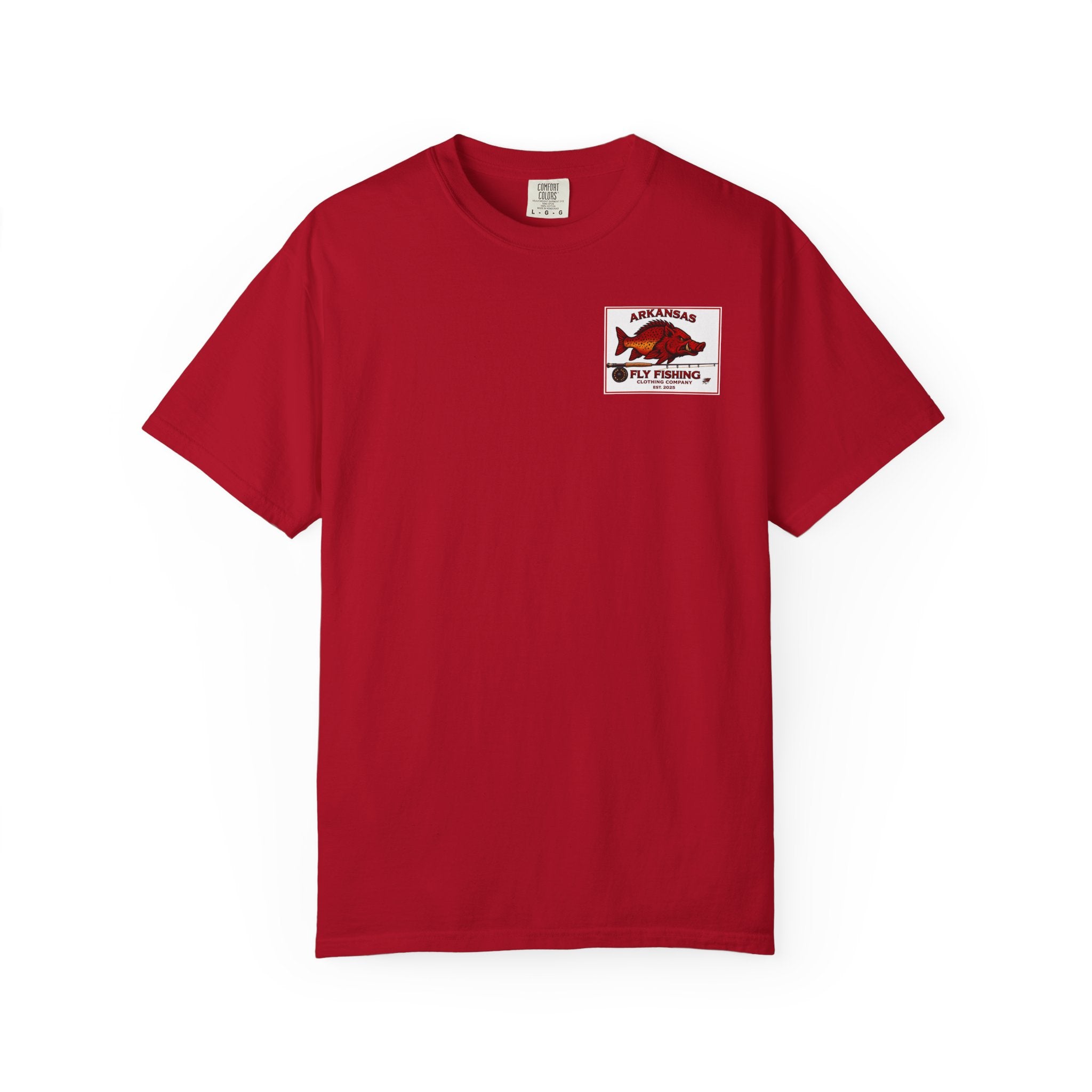 AFFCC Little Red River Arkansas Trout Map T-Shirt — 'Hogs Live Here' Fishing Guide Tee
