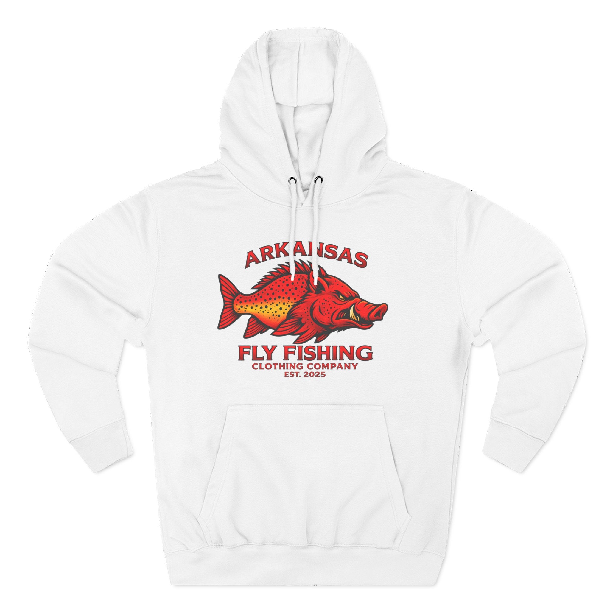 Arkansas Fly Fishing Clothing Company Logo Hoodie — Hog/Trout  Graphic Pullover