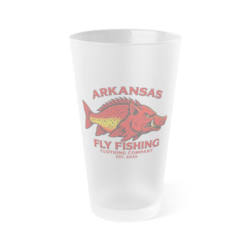 Frosted Pint Glass — Arkansas Fly Fishing Clothing Company  Logo 16oz