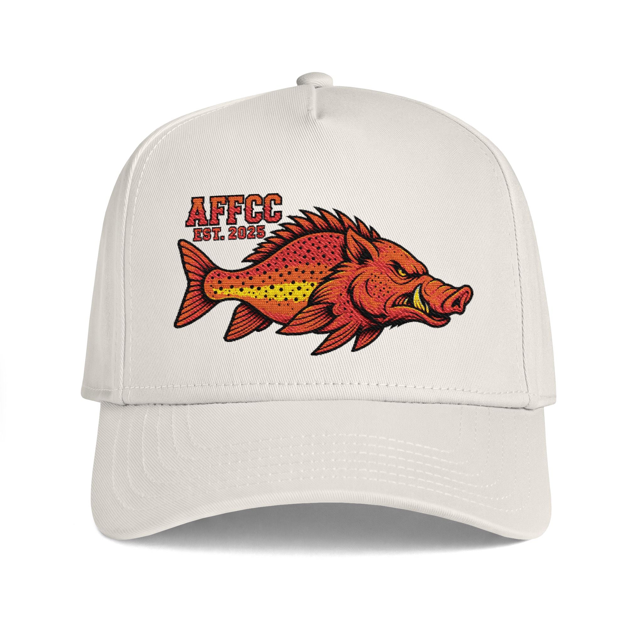 Embroidered AFFCC Hog/Trout Logo Curved Bill Hat – AFCC Est. 2025 Snapback Hat