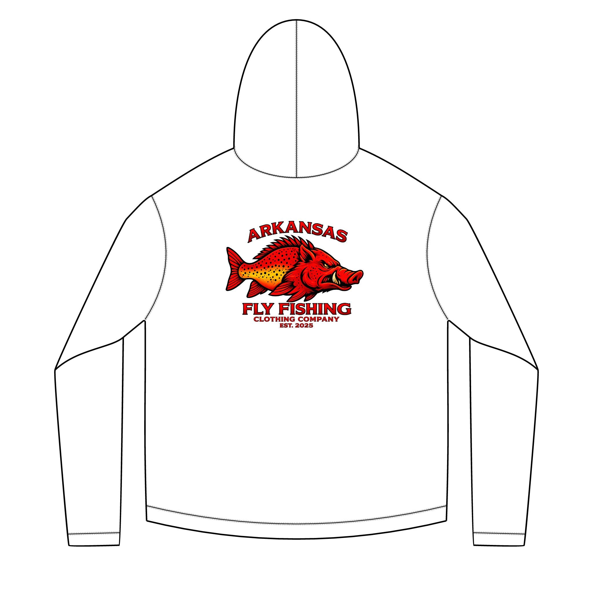 AFFCC EST. 2025 Logo Sun Hoodie — Retro Hog/Trout Logo Graphic Hoodie