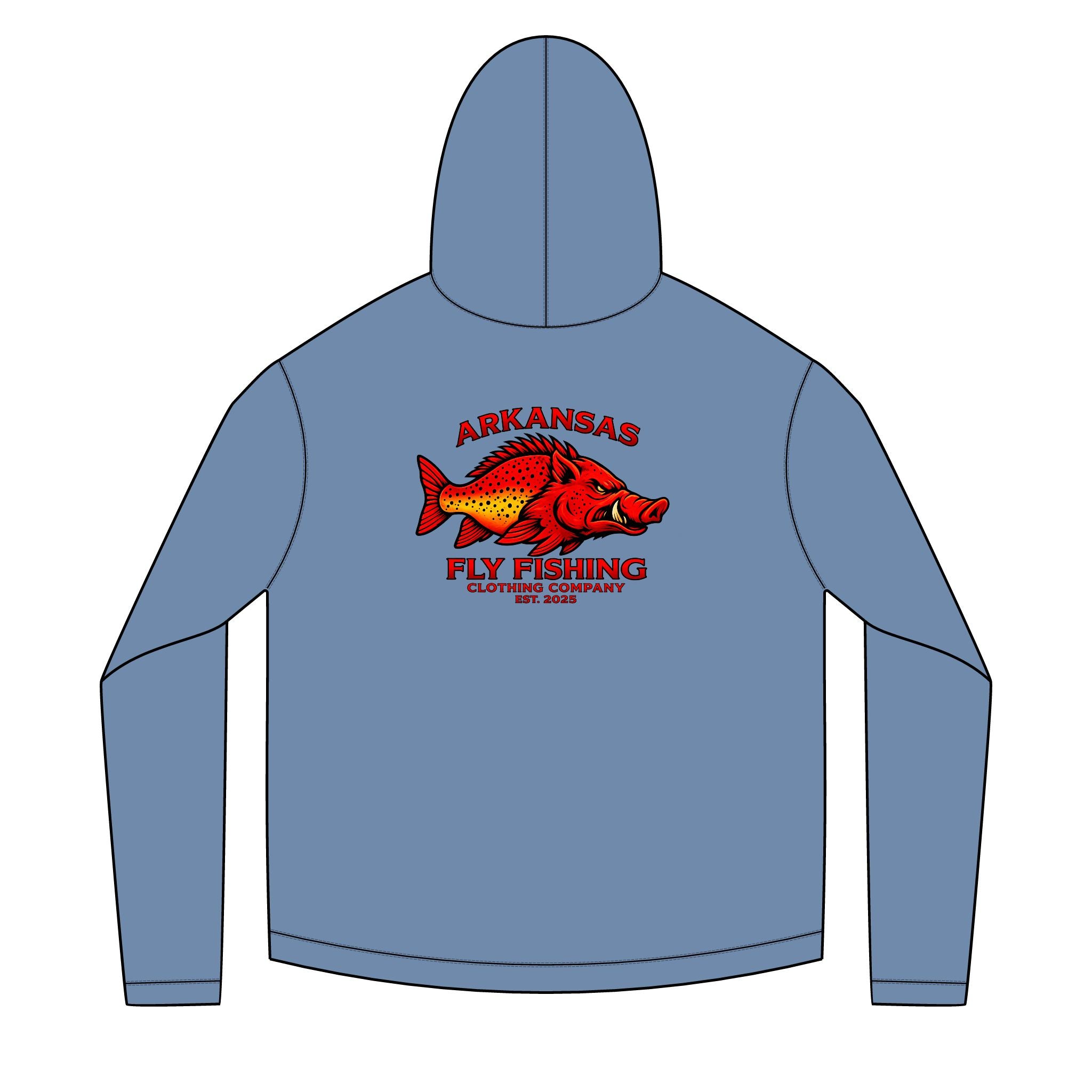 AFFCC EST. 2025 Logo Sun Hoodie — Retro Hog/Trout Logo Graphic Hoodie