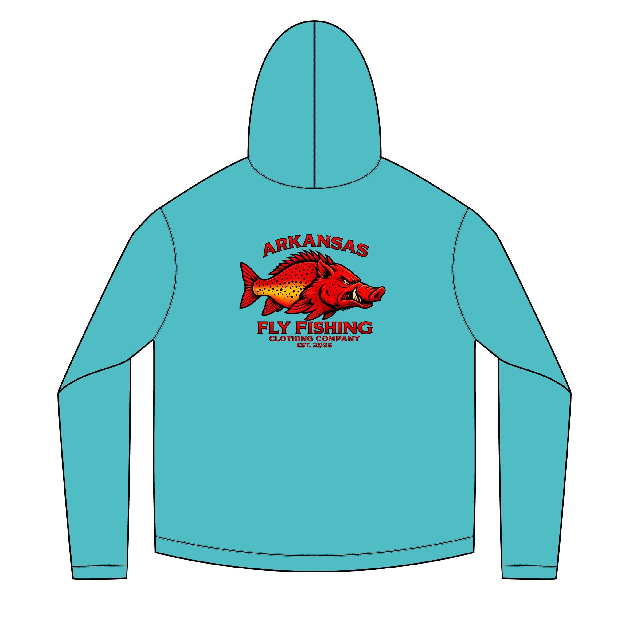 AFFCC EST. 2025 Logo Sun Hoodie — Retro Hog/Trout Logo Graphic Hoodie