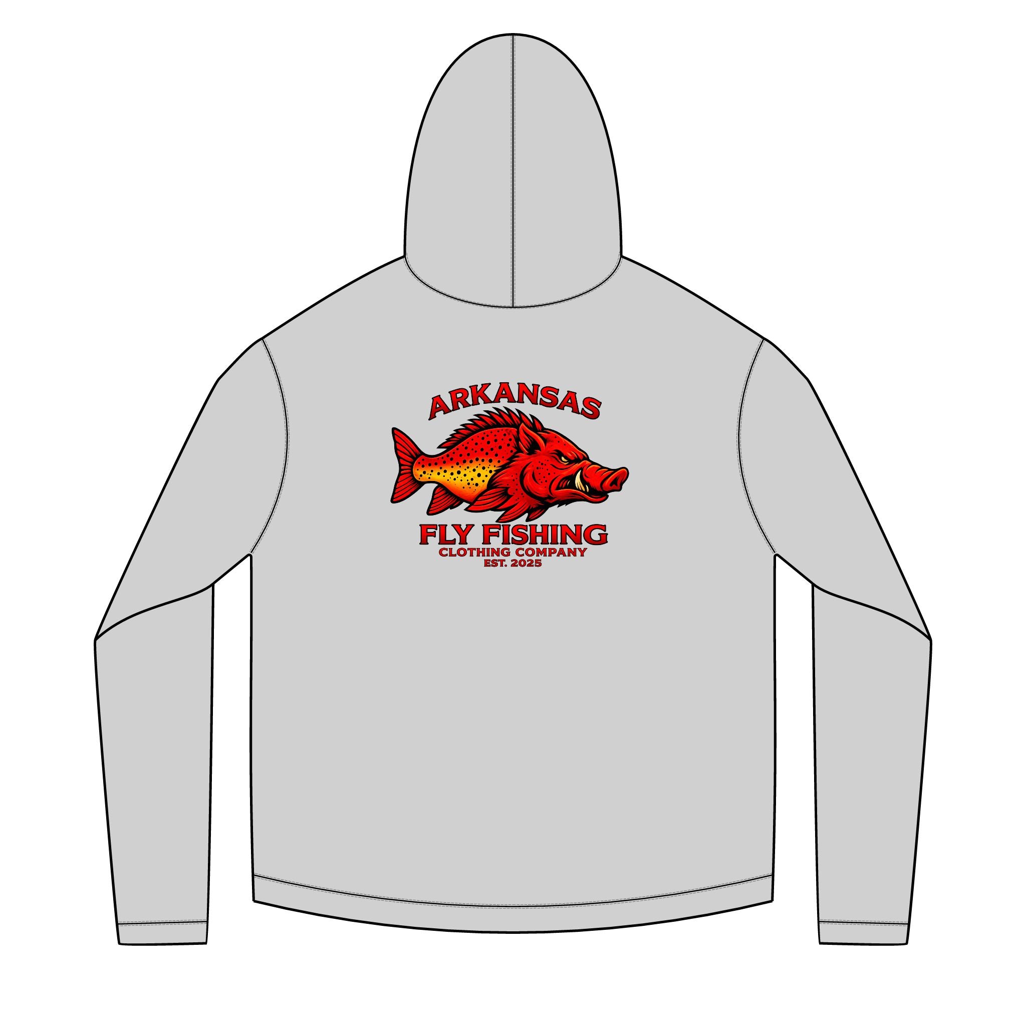 AFFCC EST. 2025 Logo Sun Hoodie — Retro Hog/Trout Logo Graphic Hoodie