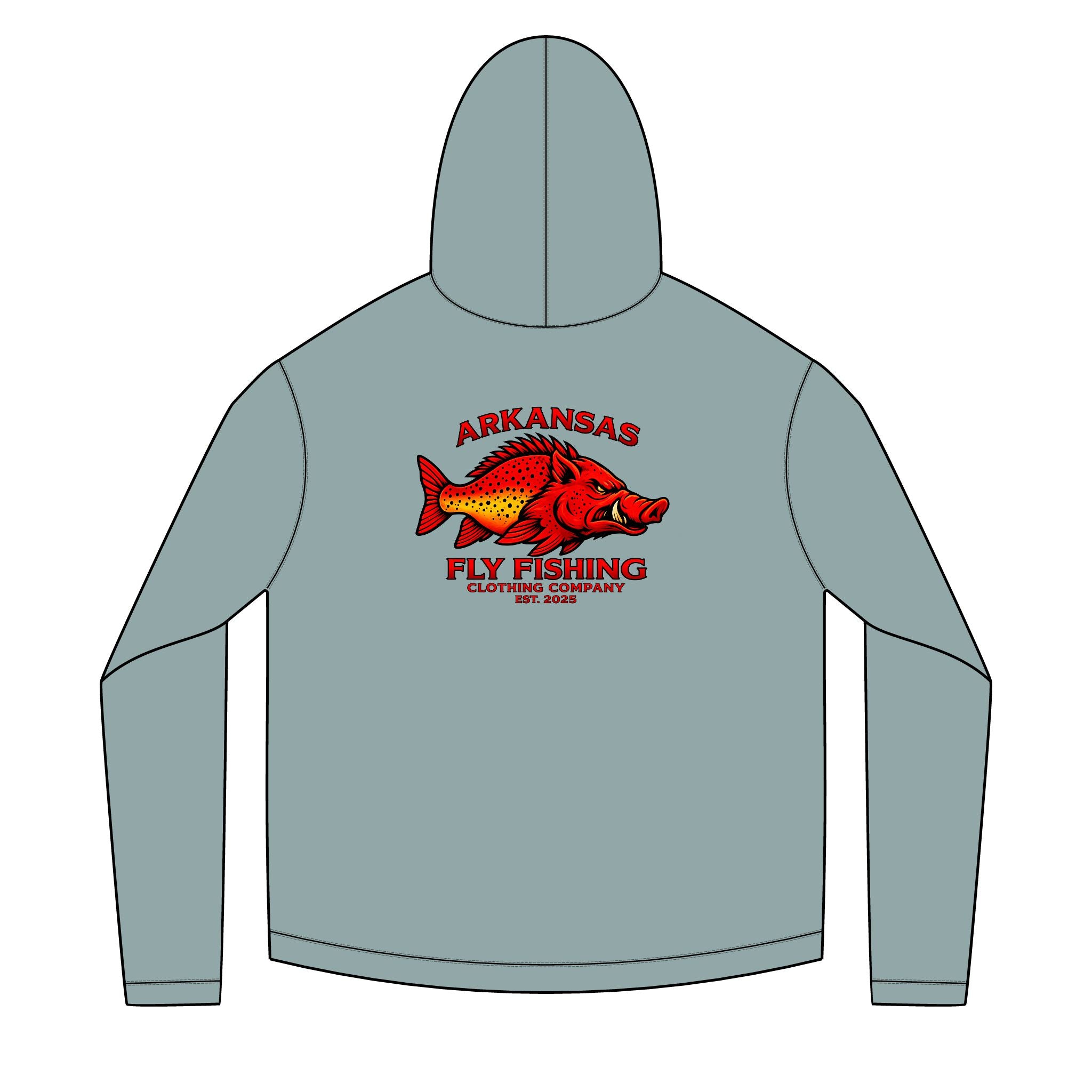 AFFCC EST. 2025 Logo Sun Hoodie — Retro Hog/Trout Logo Graphic Hoodie