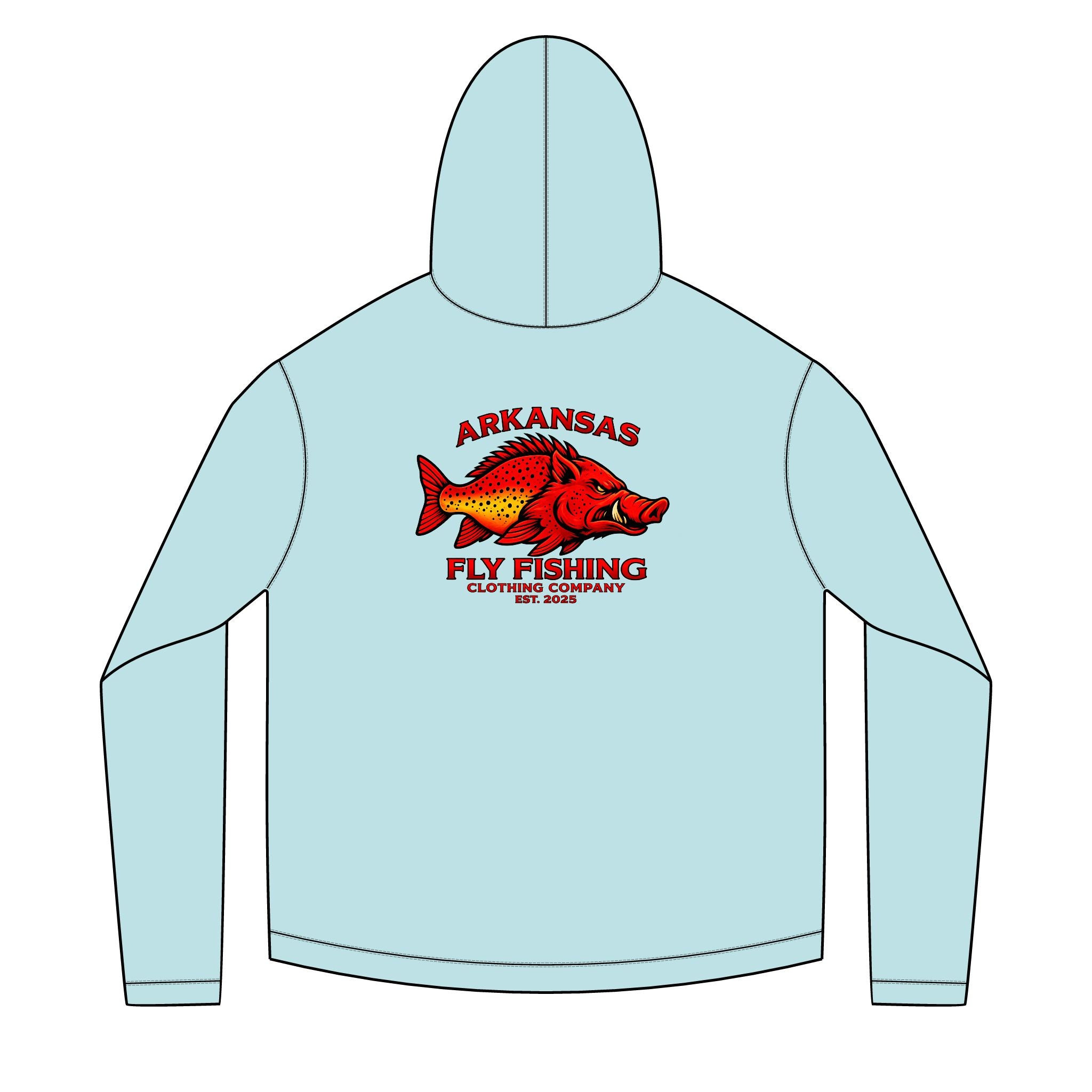 AFFCC EST. 2025 Logo Sun Hoodie — Retro Hog/Trout Logo Graphic Hoodie