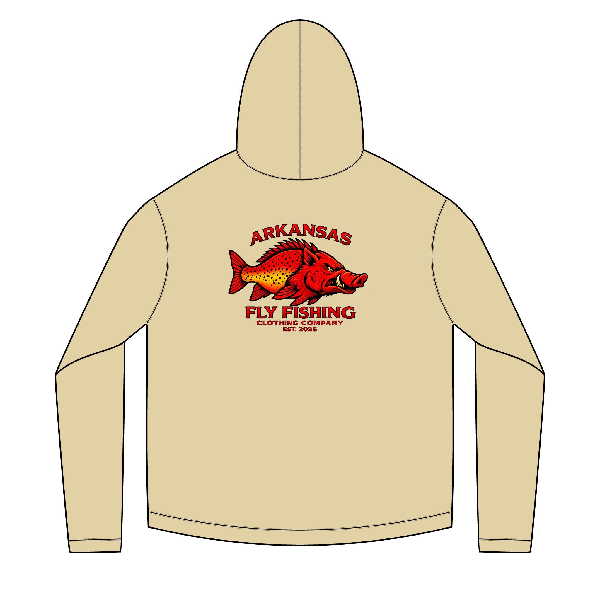 AFFCC EST. 2025 Logo Sun Hoodie — Retro Hog/Trout Logo Graphic Hoodie