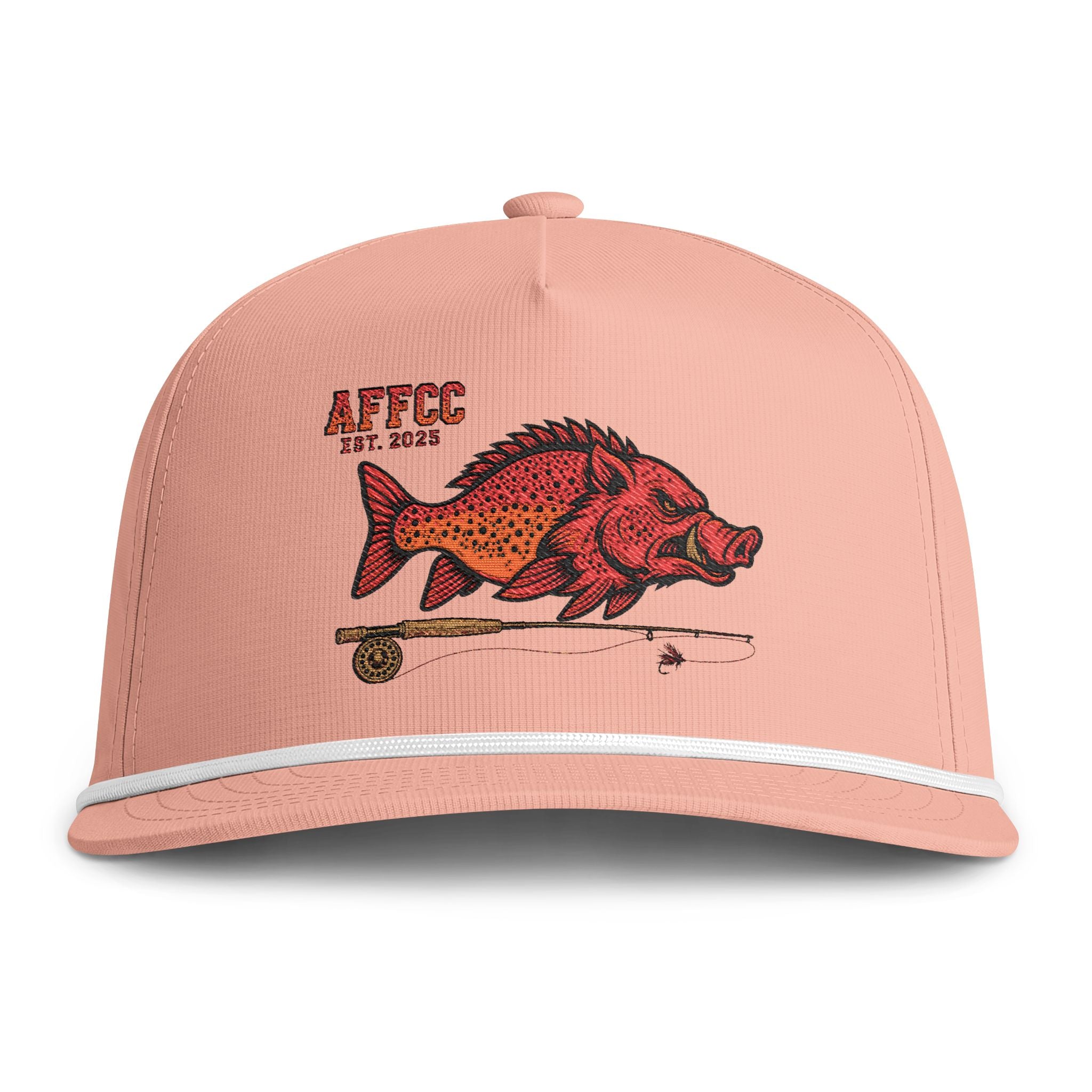 Color Comforts Rope Hat AFFCC EST. 2025 Logo Embroidered Semi Structured Adjustable Hat– AFFCC Sunwashed Trucker Hat