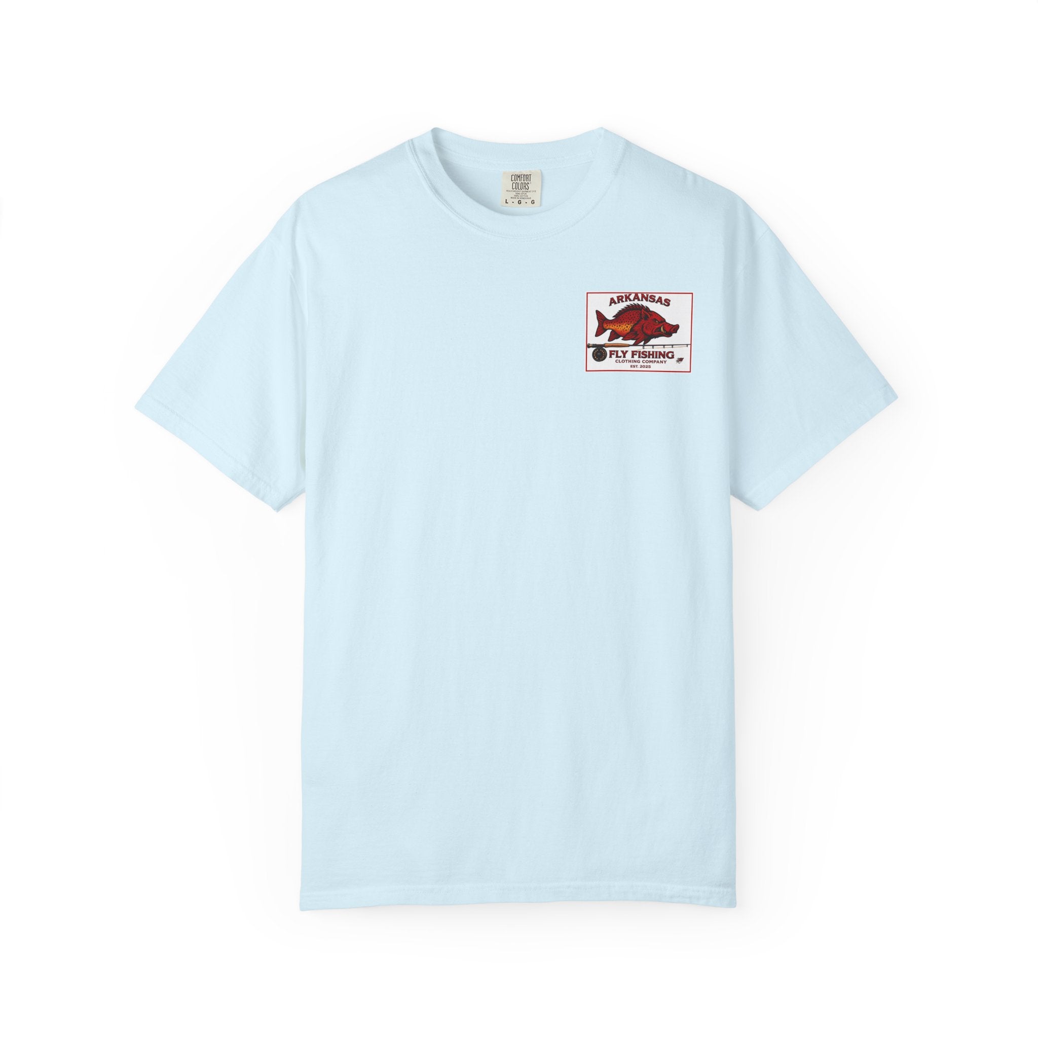 AFFCC Vintage Hog/Trout Hybrid Patch T-Shirt | Small Chest Pocket Graphic/ Large Vintage Back Graphic