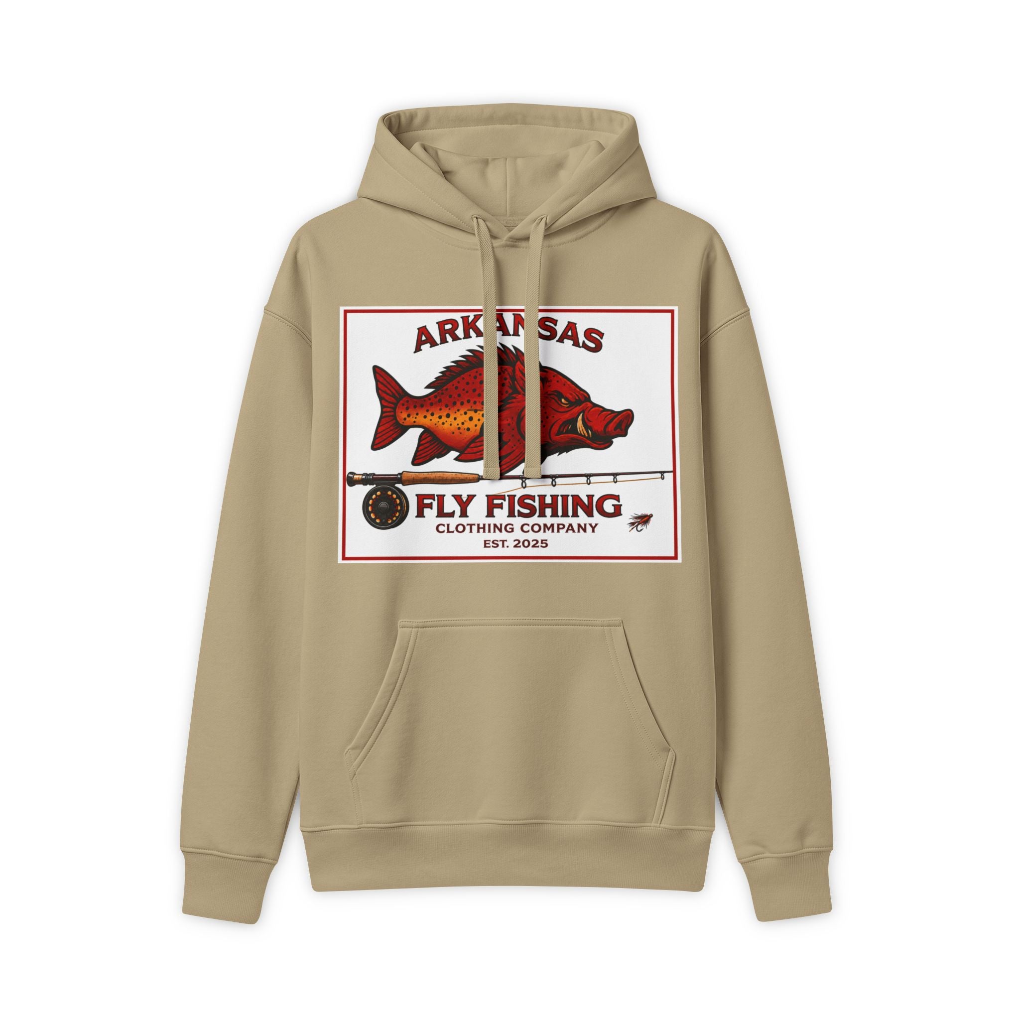 Arkansas Fly Fishing Clothing Company Hoodie – Vintage Hog/Trout Graphic