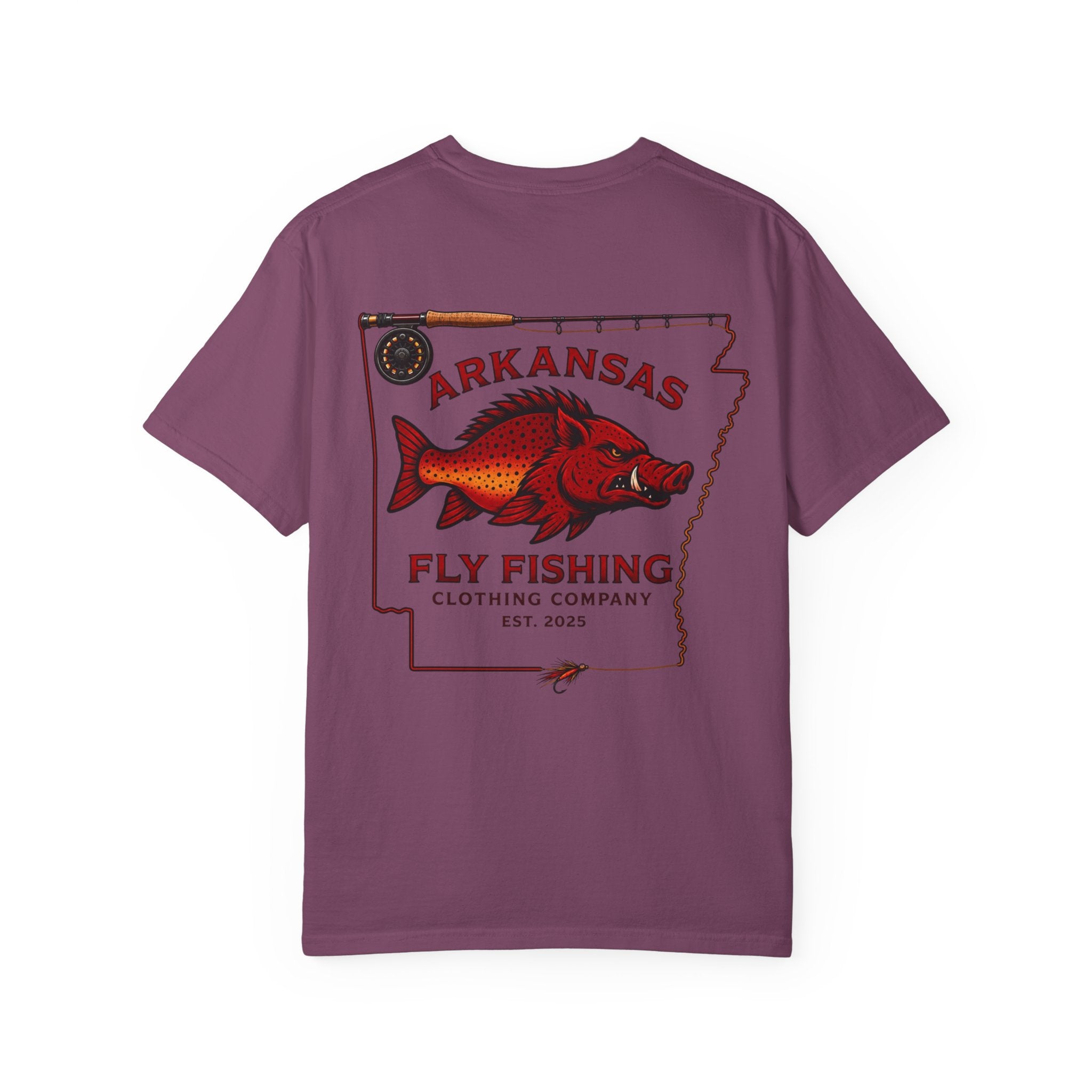 Arkansas Fly Fishing Clothing Company T-Shirt — Hog/Trout State Fishing Tee