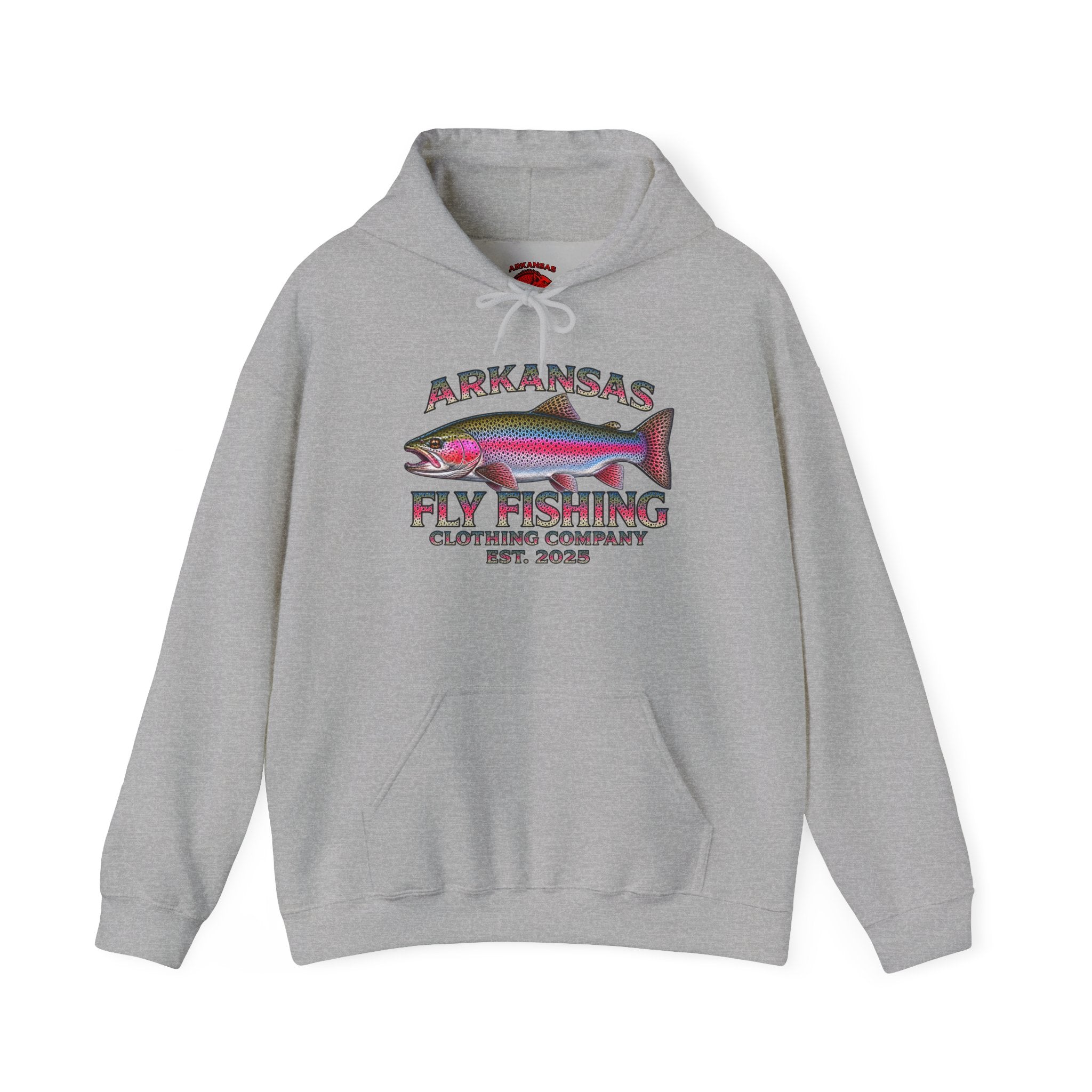 Arkansas Fly Fishing Clothing Company Hoodie – Rainbow Trout Graphic Pullover