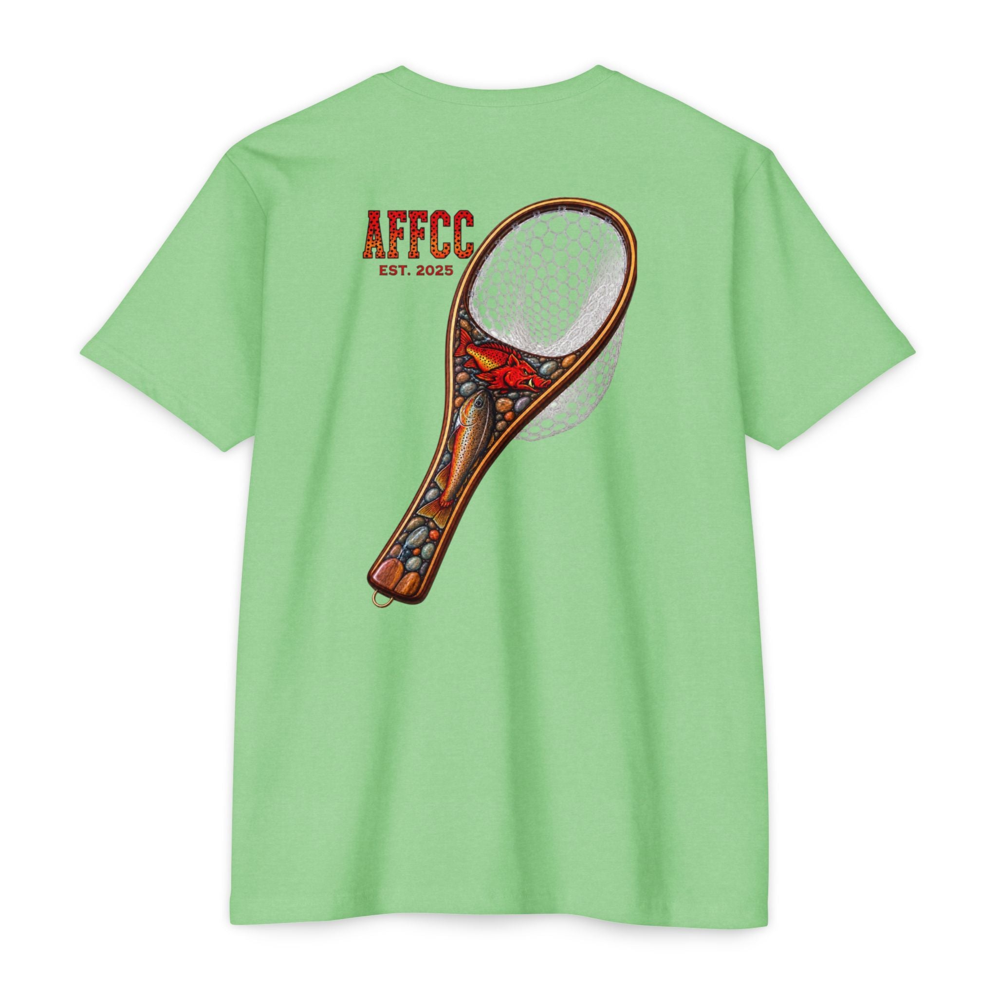 AFFCC Fly Fishing T‑Shirt — Vintage Net Artwork (AFCC, Est. 2025)