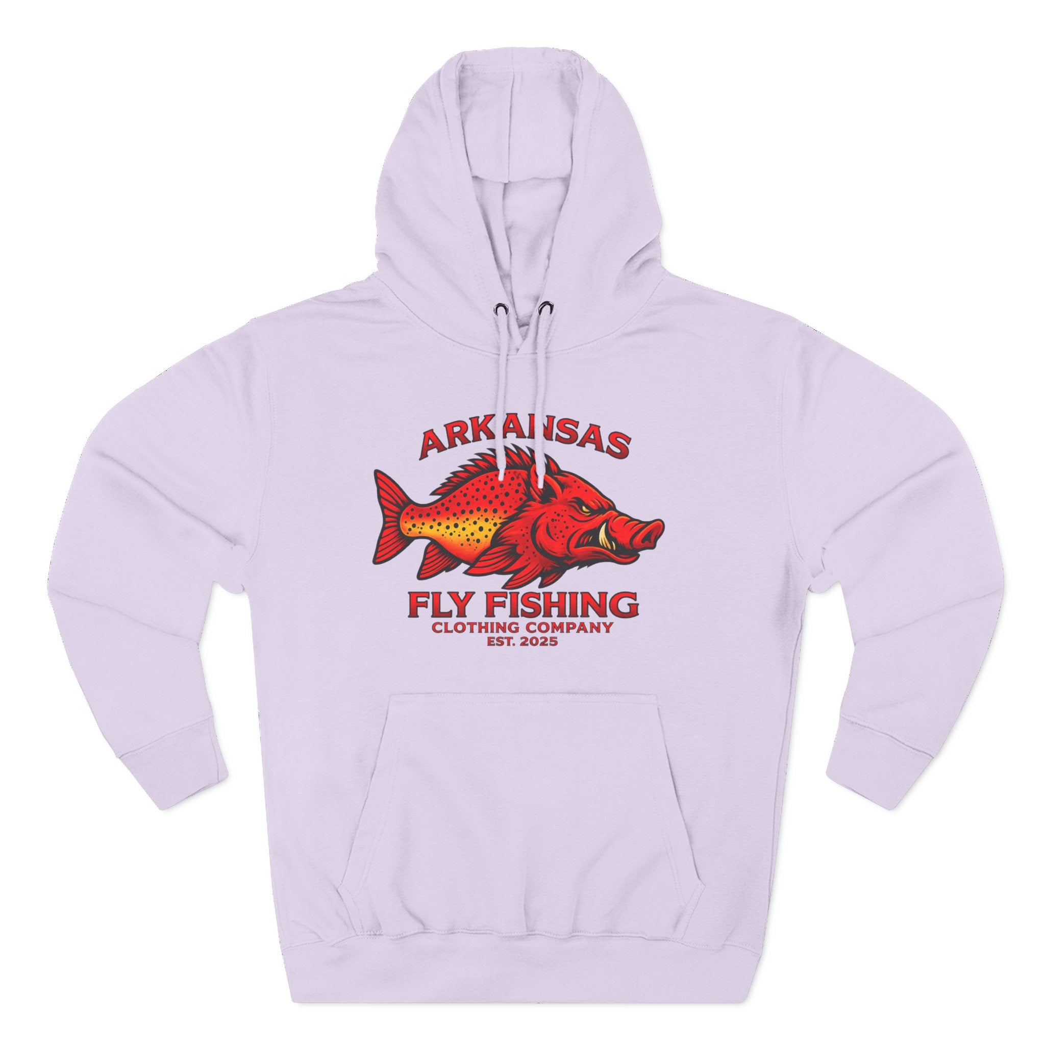Arkansas Fly Fishing Clothing Company Logo Hoodie — Hog/Trout  Graphic Pullover