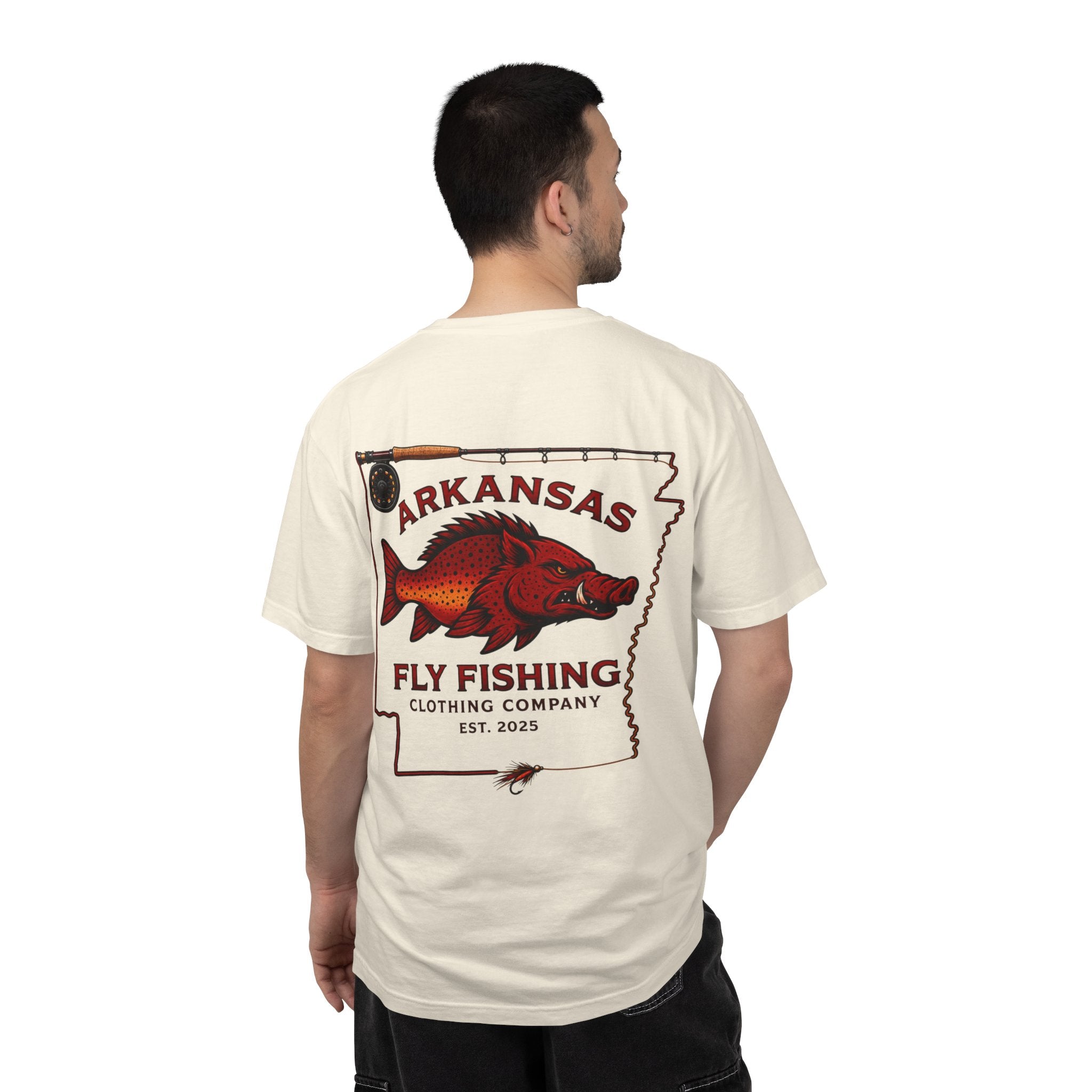 Arkansas Fly Fishing Clothing Company T-Shirt — Hog/Trout State Fishing Tee